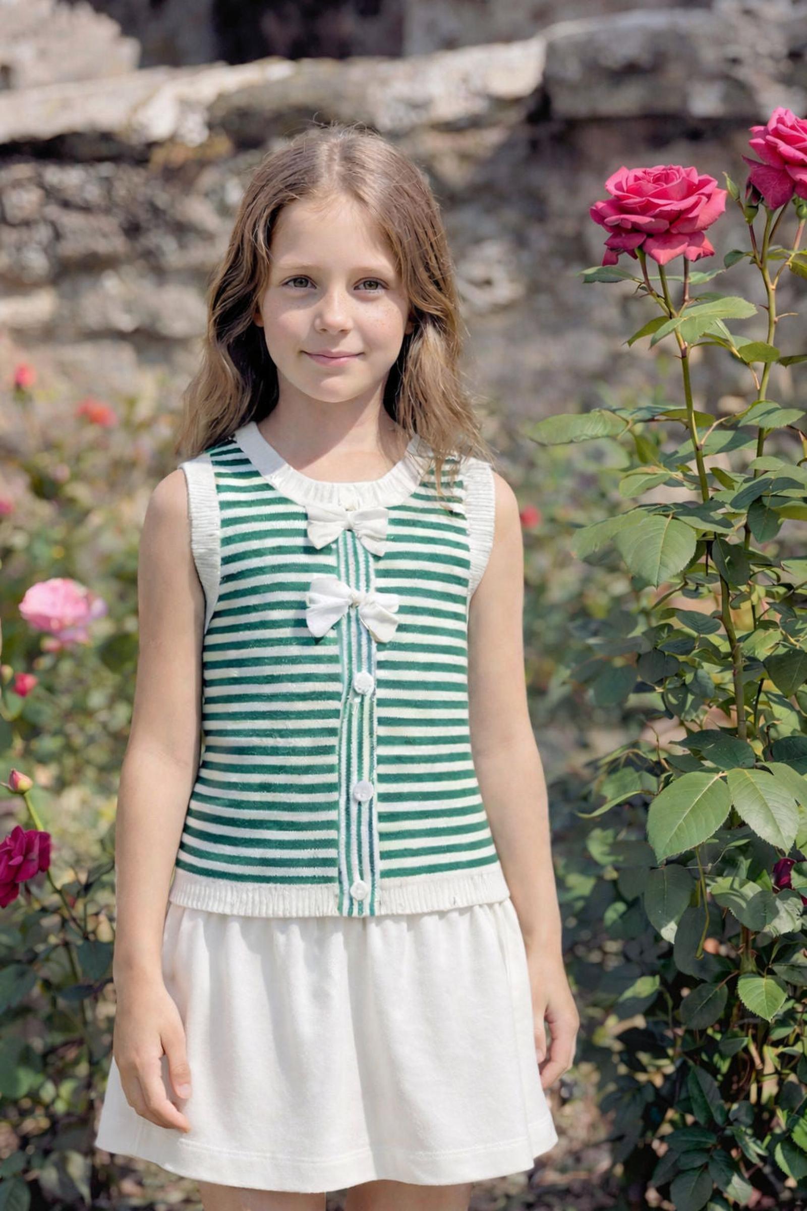 Organic Cotton French Terry Skort, White, Sizes 2T-12