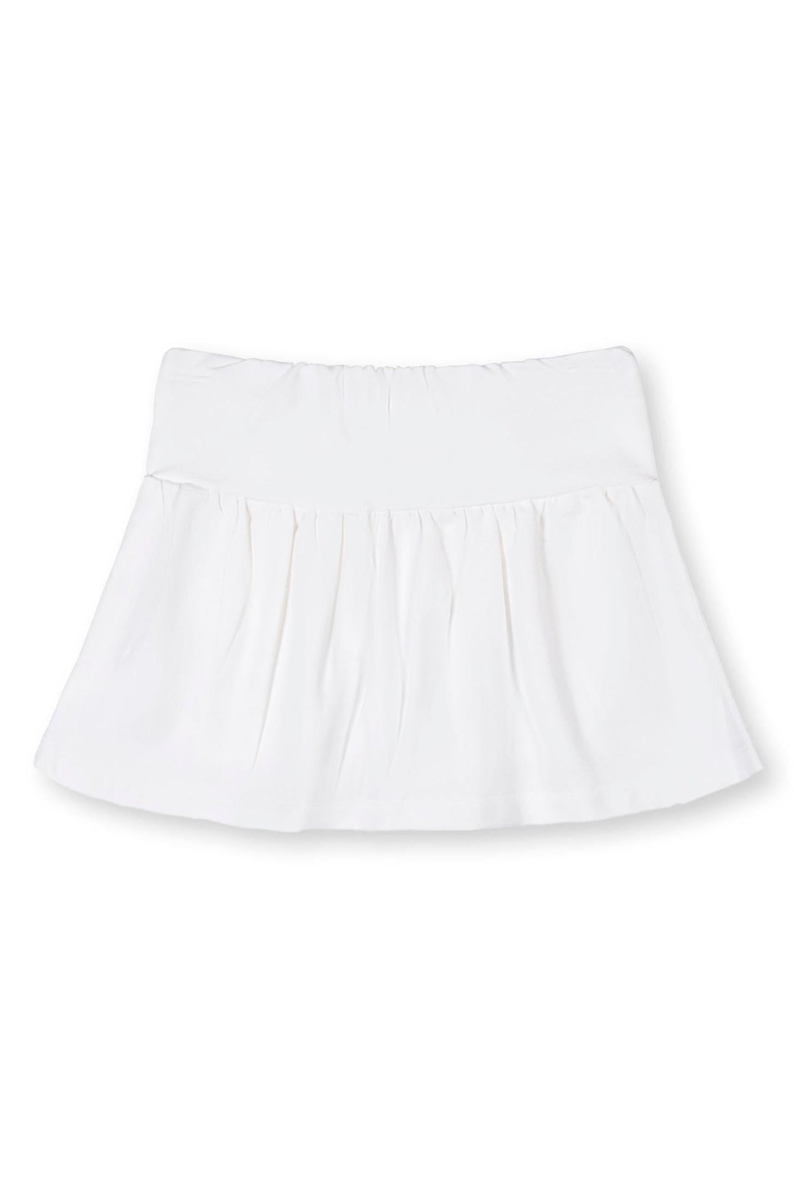 Organic Cotton French Terry Skort, White, Sizes 2T-12