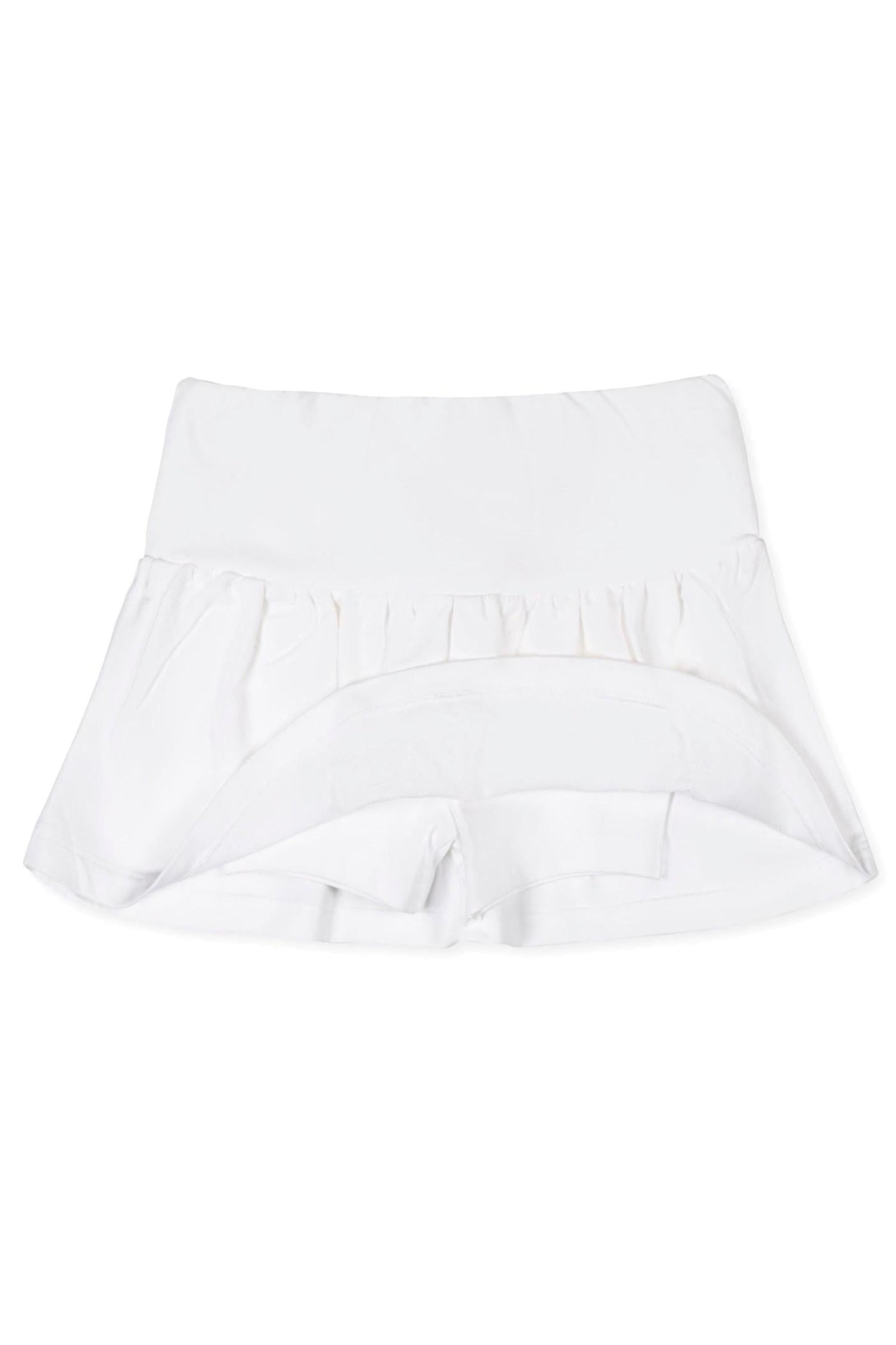 Organic Cotton French Terry Skort, White, Sizes 2T-12