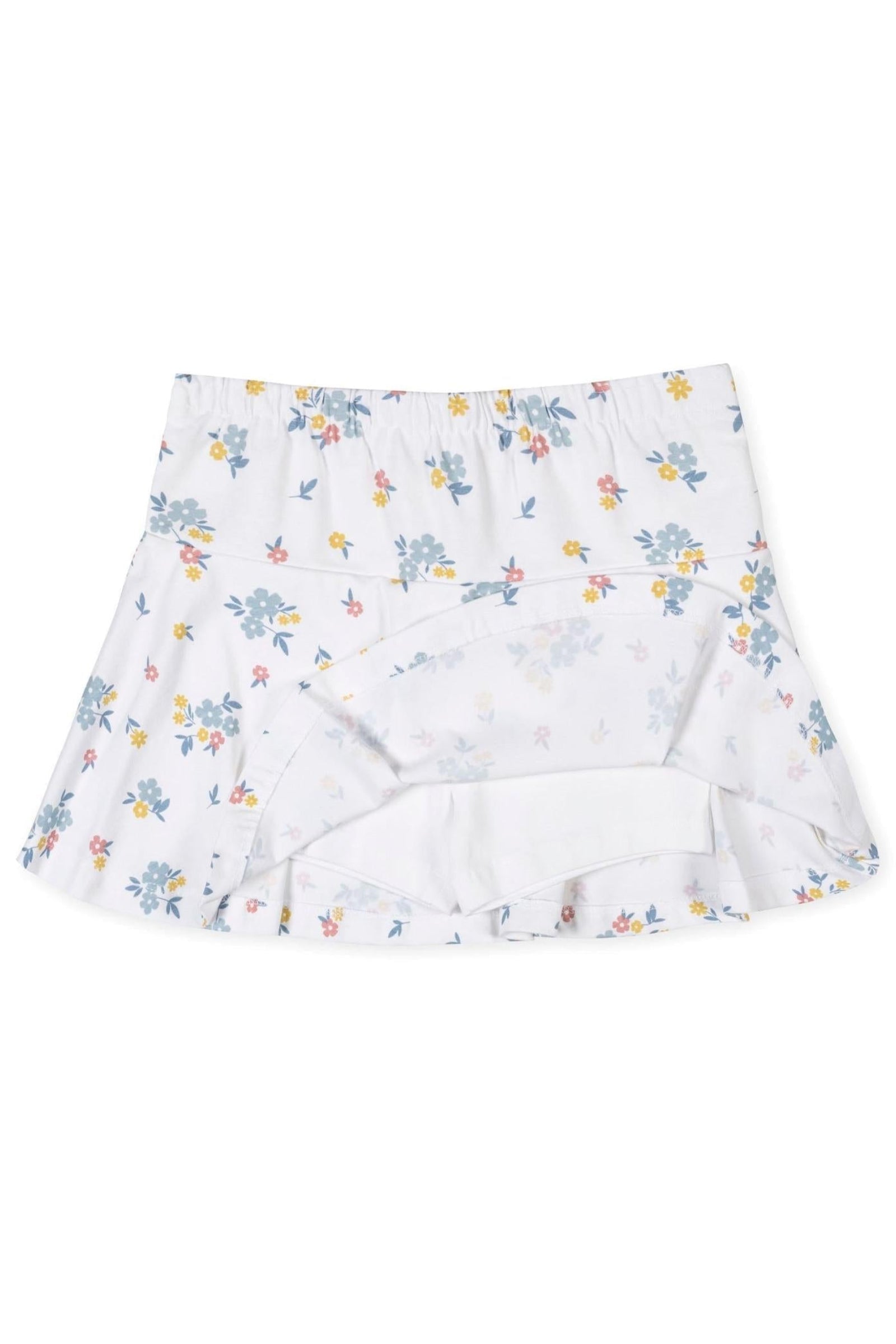 Organic Cotton Printed Knit Skort, Sunlit Multi Floral, Sizes 2T-12