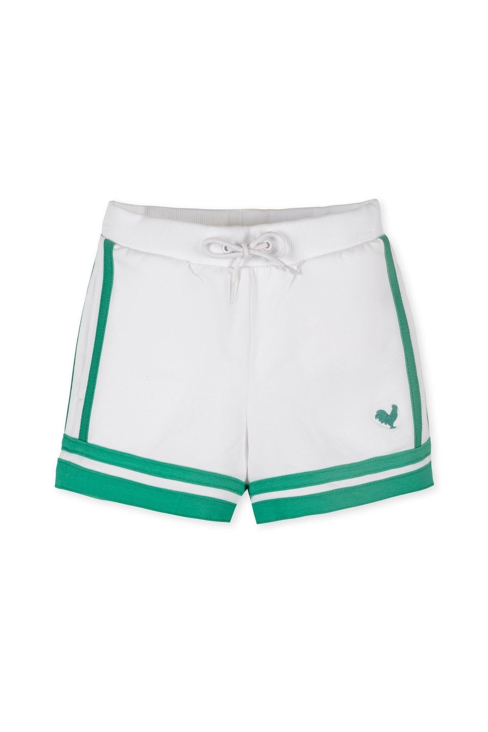 Organic Cotton French Terry Shorts for Girls, White, Toddler & Kids
