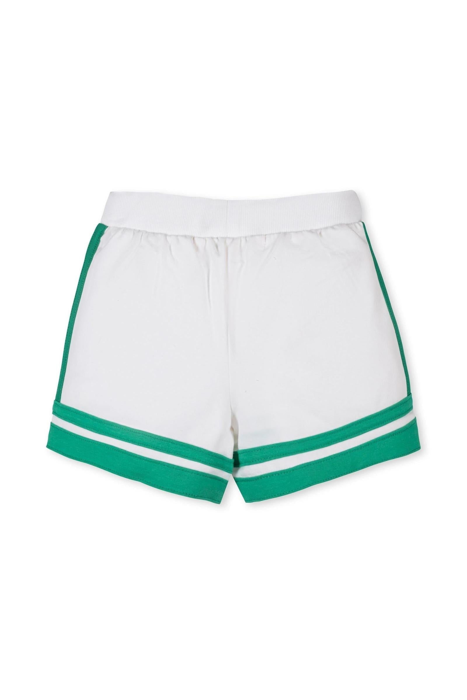 Organic Cotton French Terry Shorts for Girls, White, Toddler & Kids