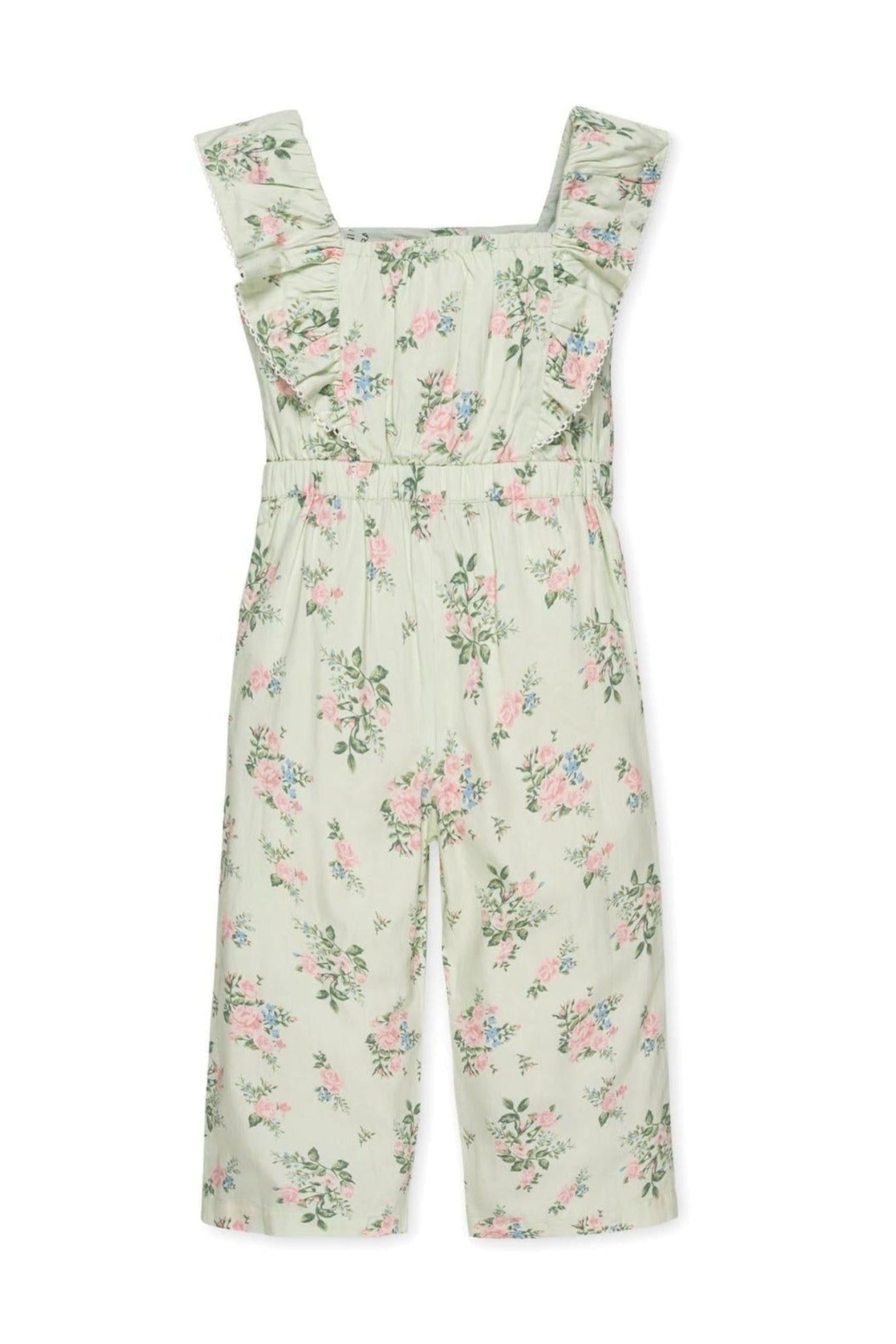 Organic Cotton Flutter Sleeve Jumpsuit for Girls, Chateau Floral, Sizes 2T-12