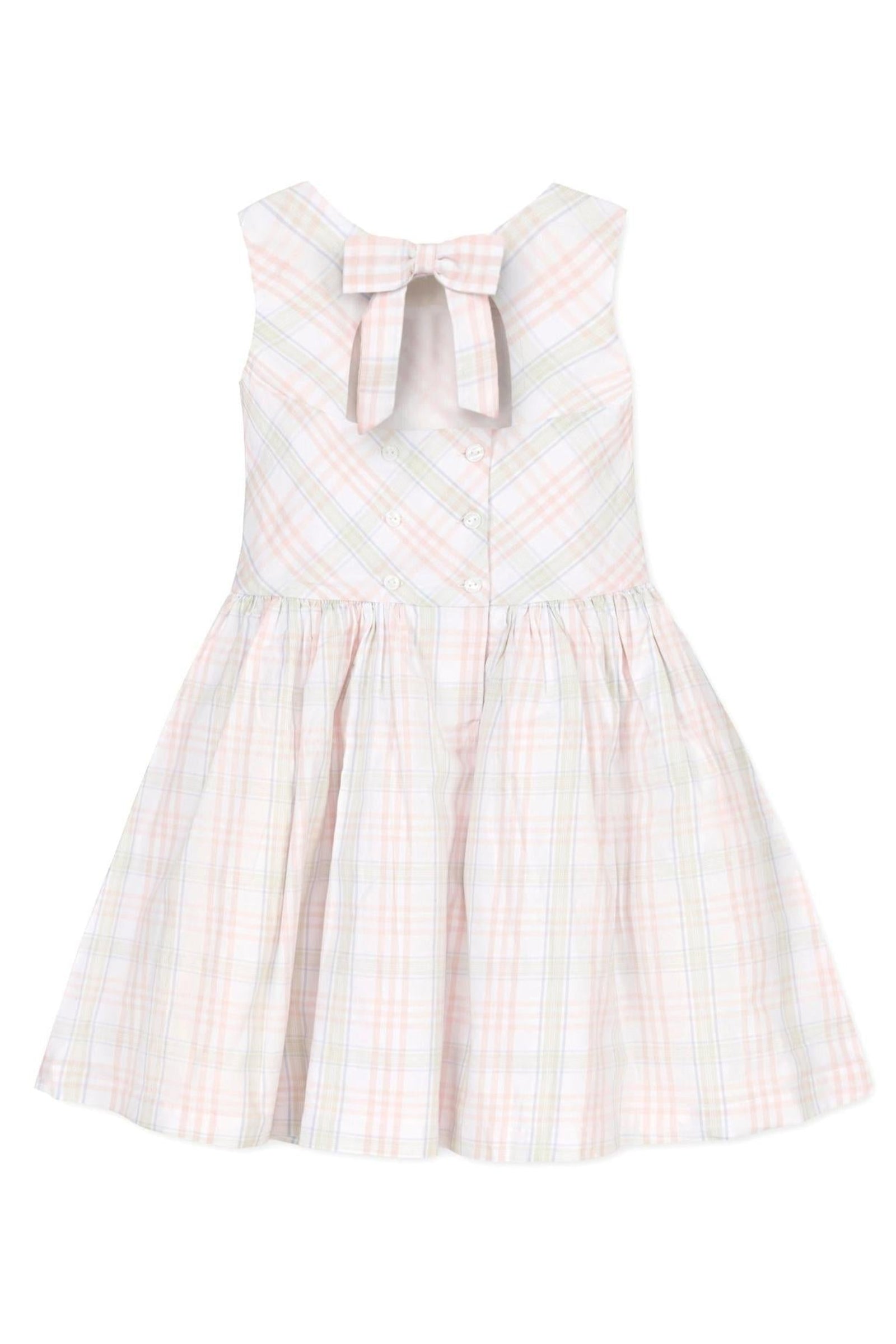 Organic Cotton Button Back Party Dress, Chateau Plaid, Toddler & Kids