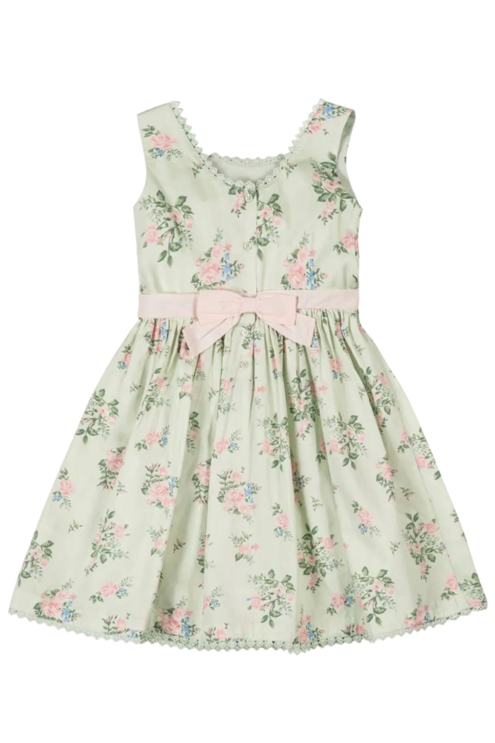 Organic Cotton Sleeveless Sateen Party Dress, Chateau Floral, Sizes 2T-12