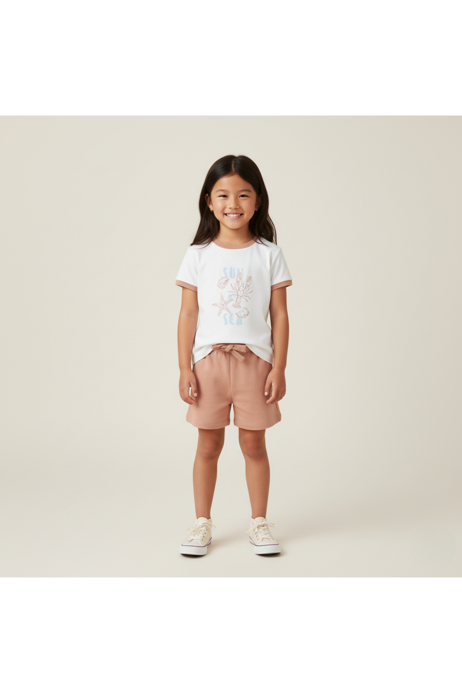 Organic Graphic Tee & Shorts Set - Beach Day
