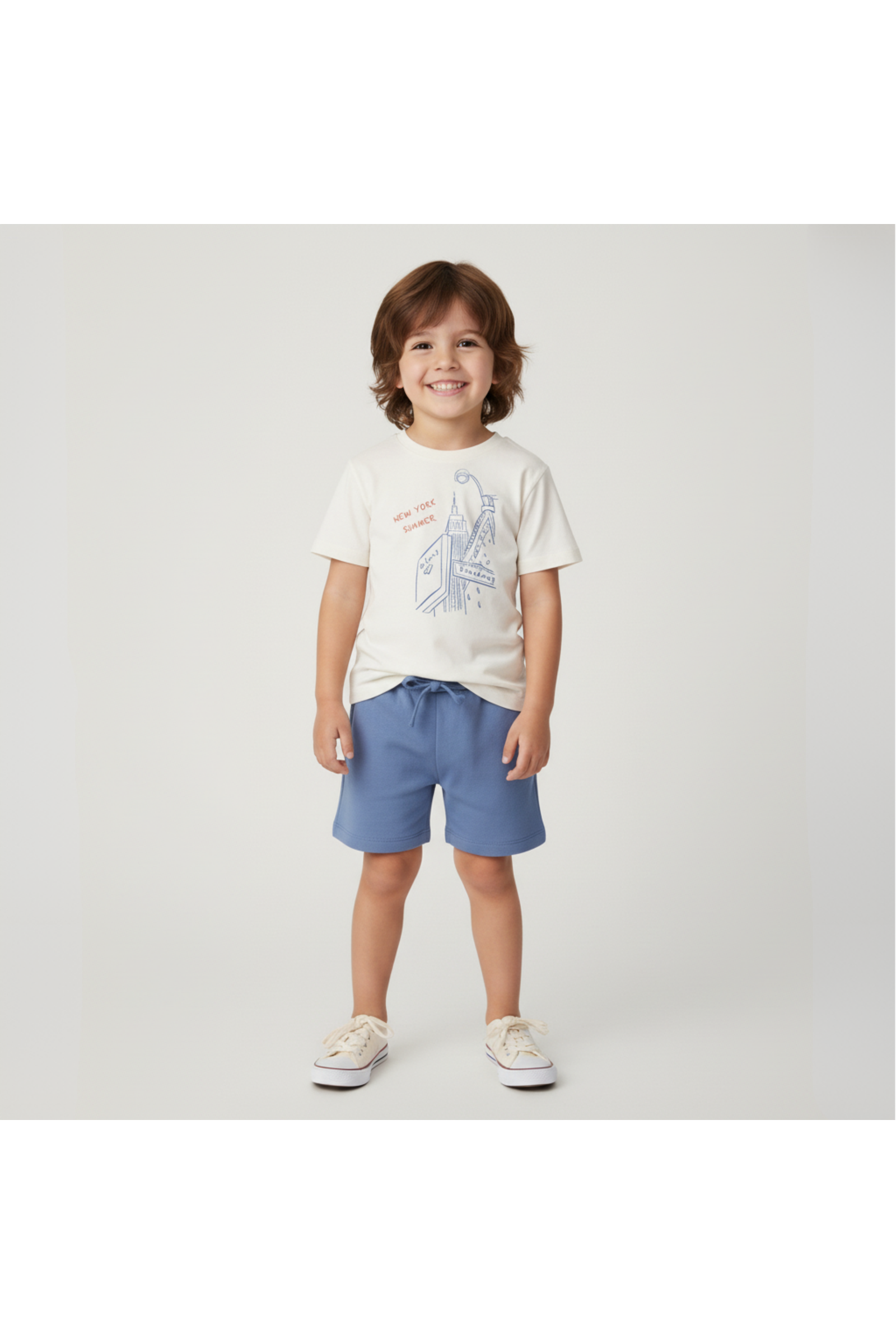 Organic Graphic Tee & Shorts Set - New York
