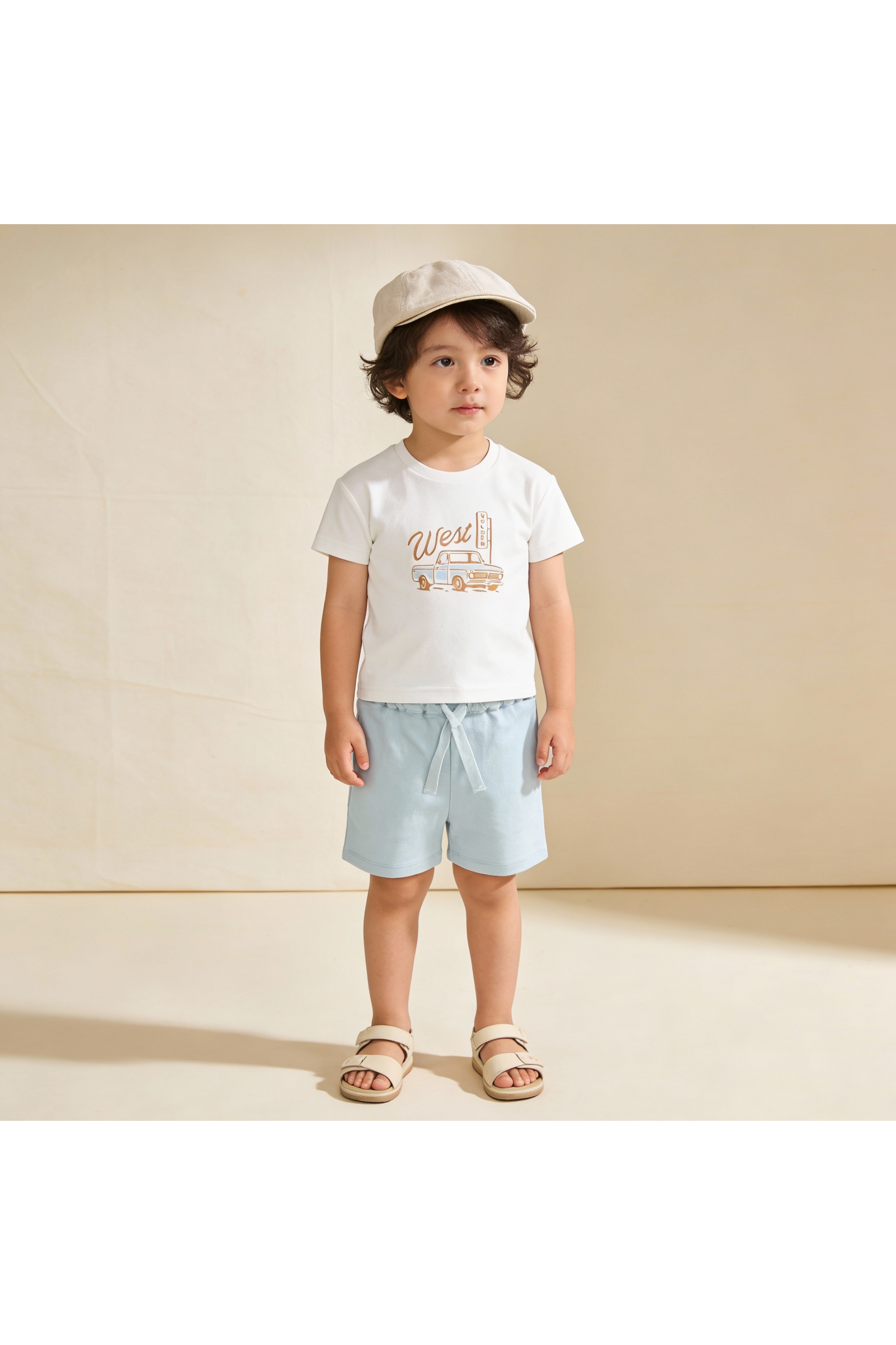 Organic Graphic Tee & Shorts Set - Wild West
