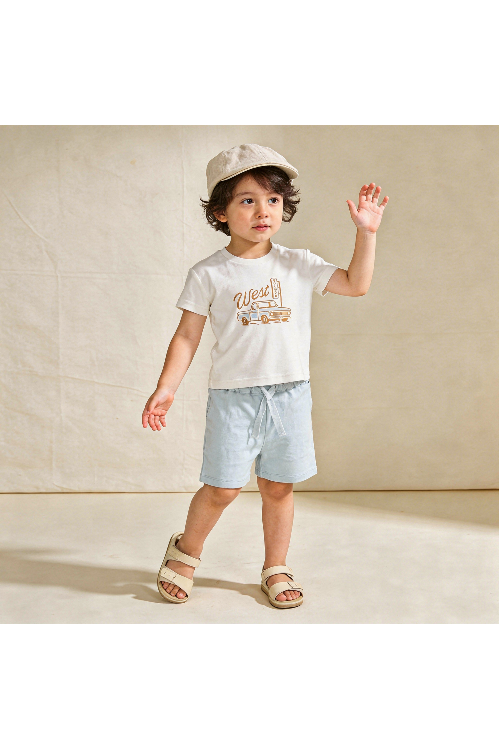 Organic Graphic Tee & Shorts Set - Wild West