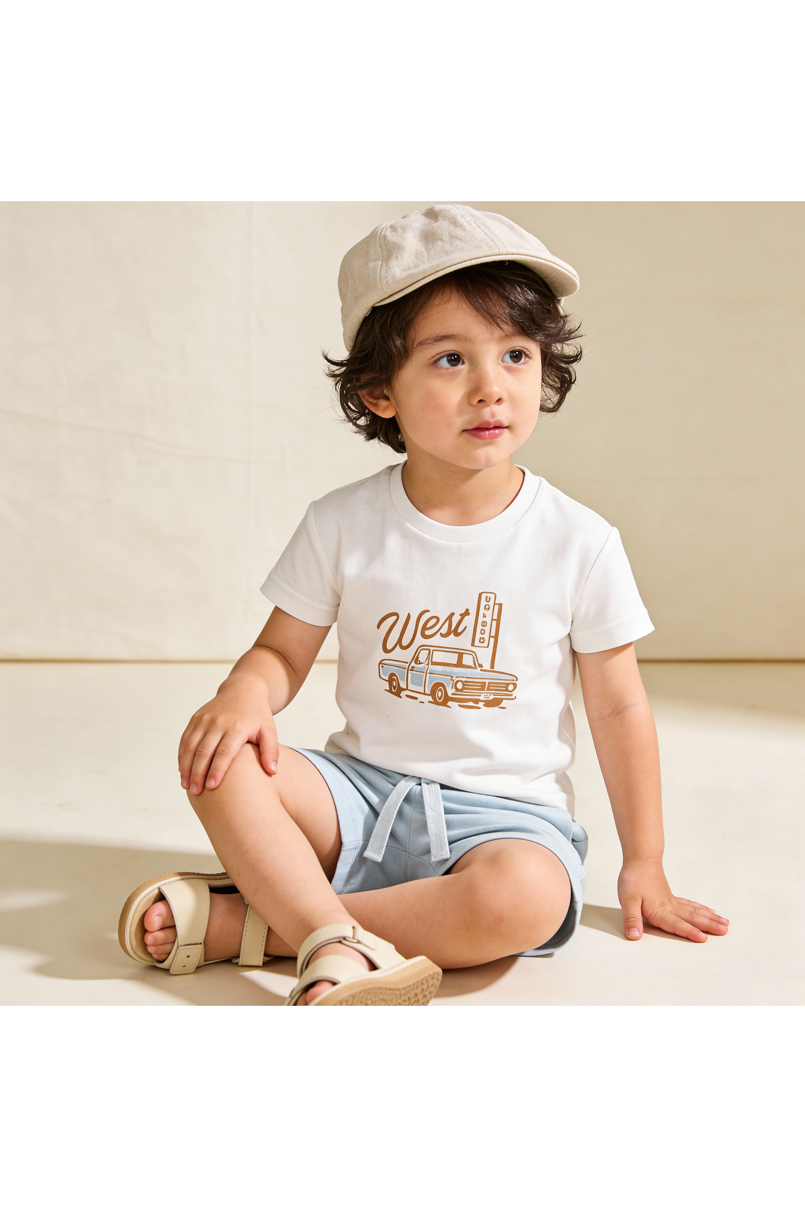 Organic Graphic Tee & Shorts Set - Wild West
