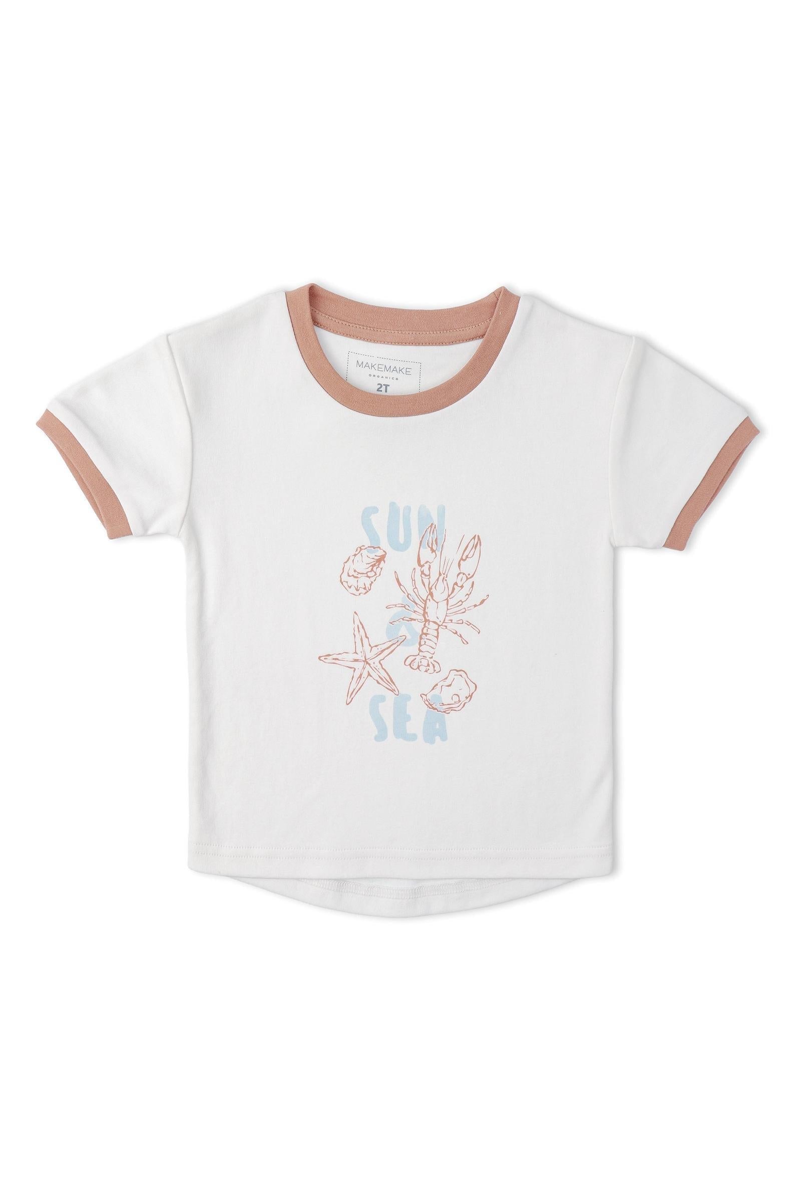 Organic Graphic Tee & Shorts Set - Beach Day