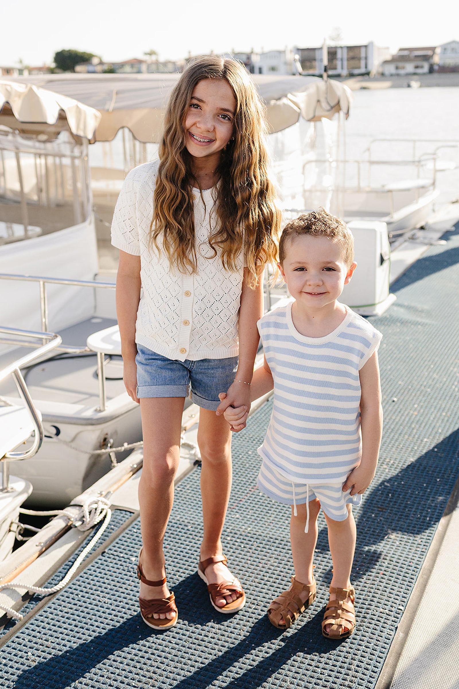 Cotton Pearl Knit Cardigan, Toddler & Kids