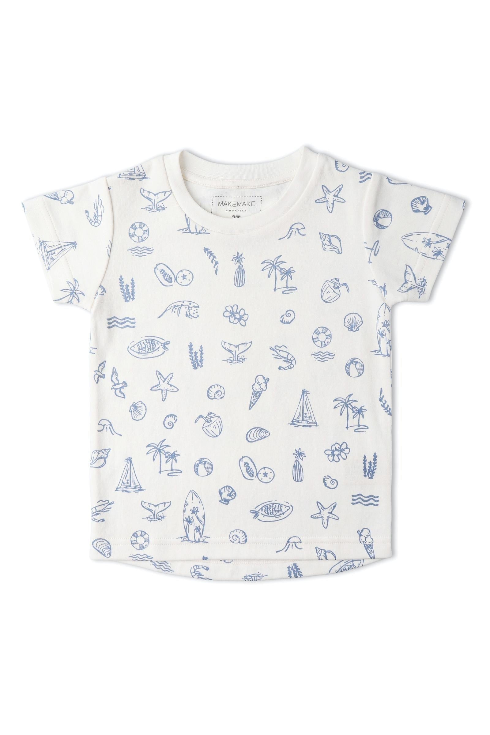 Organic Tee & Shorts Set - Coastal