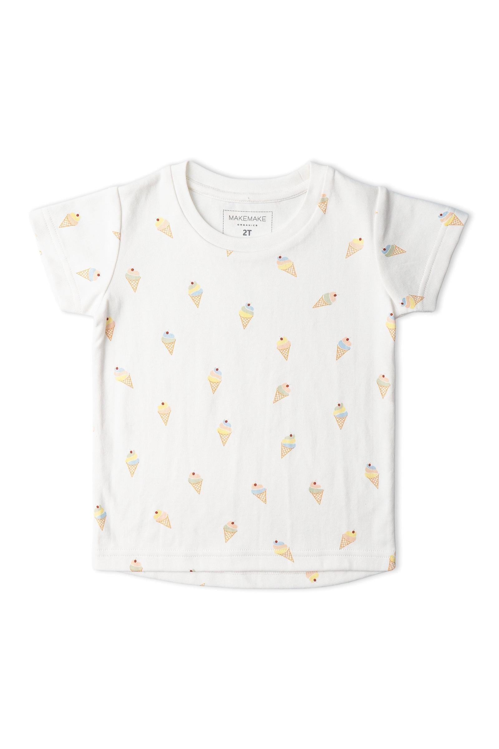 Organic Tee & Shorts Set - Ice Cream