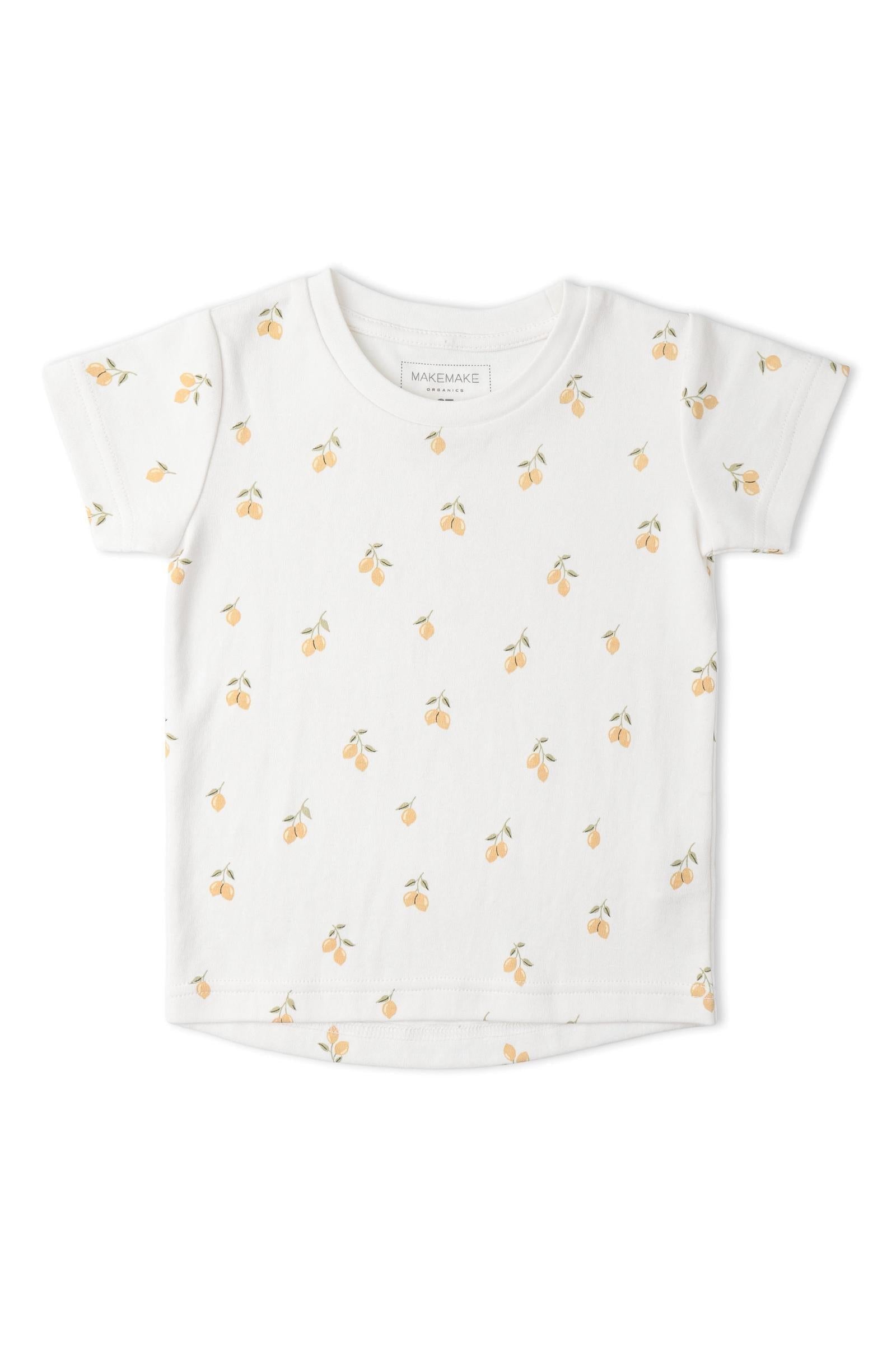 Organic Tee & Shorts Set For Boys - Lemons