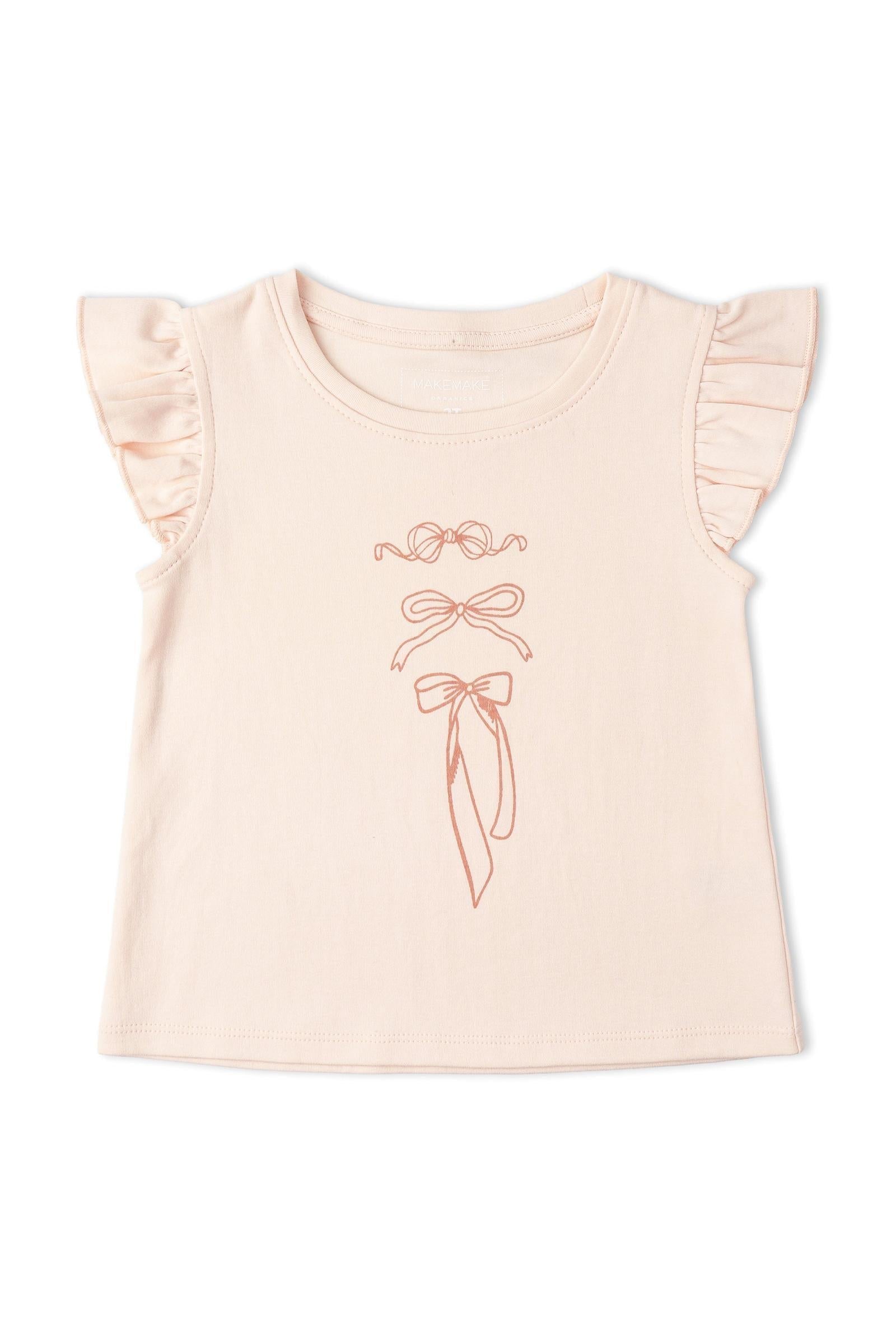 Organic Sleeveless Flutter Top & Shorts Set - Bows