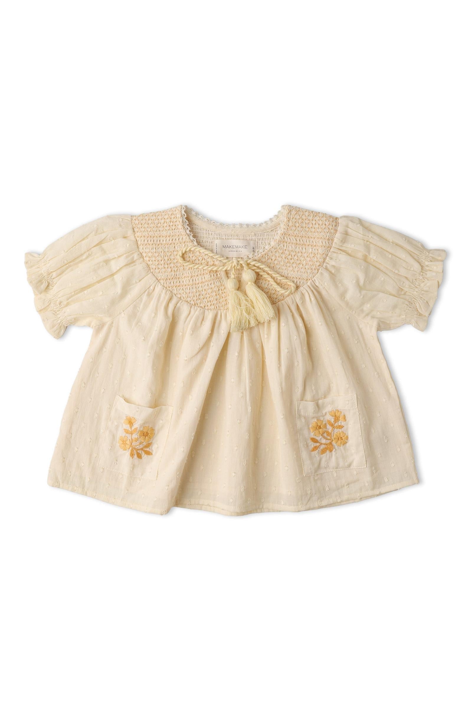 Organic Smocked Top & Shorts Set - Butter Yellow