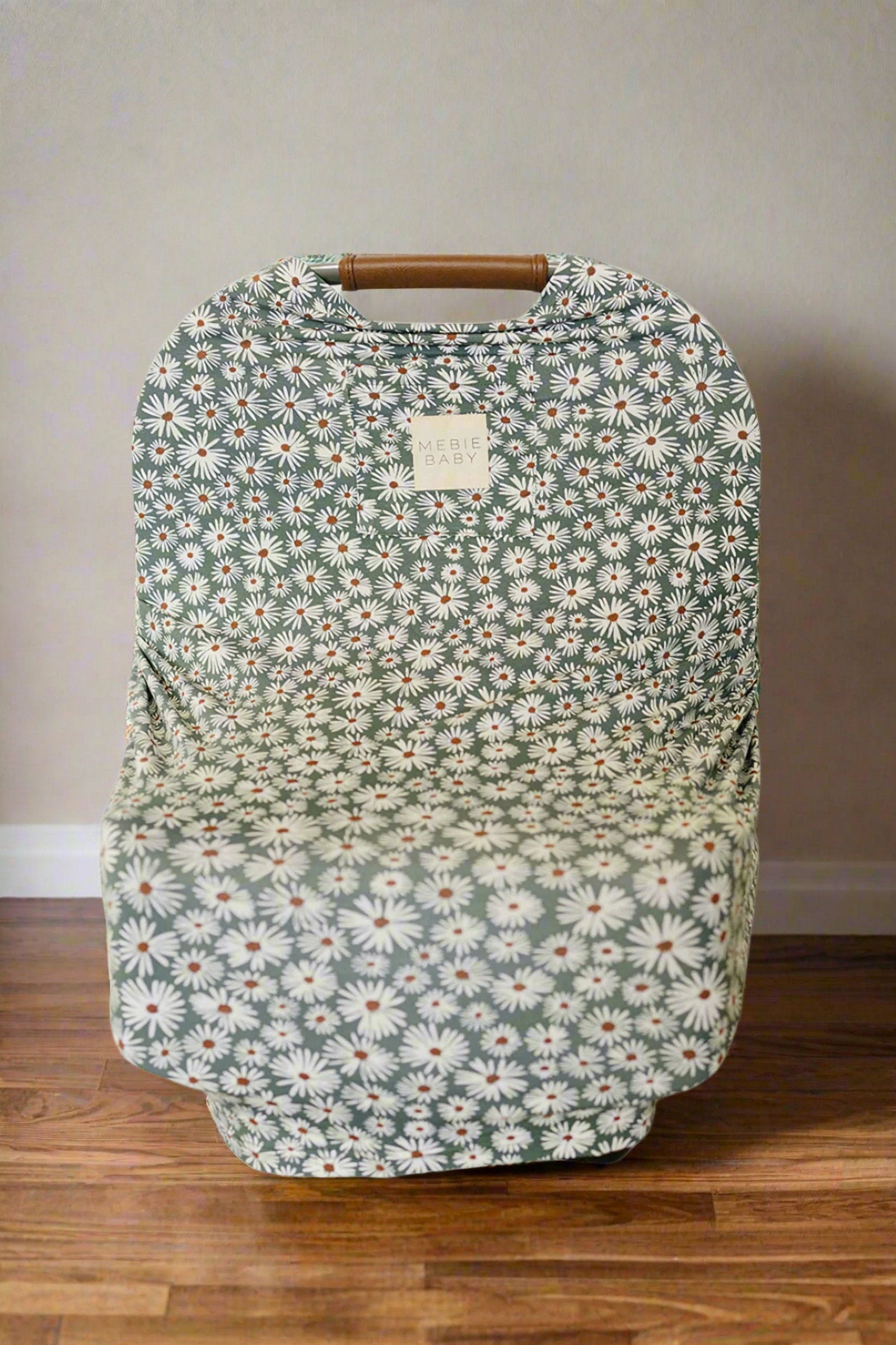 Dark Green Daisy Multi-Use, Bamboo, Car Seat & Nursing Cover, Baby