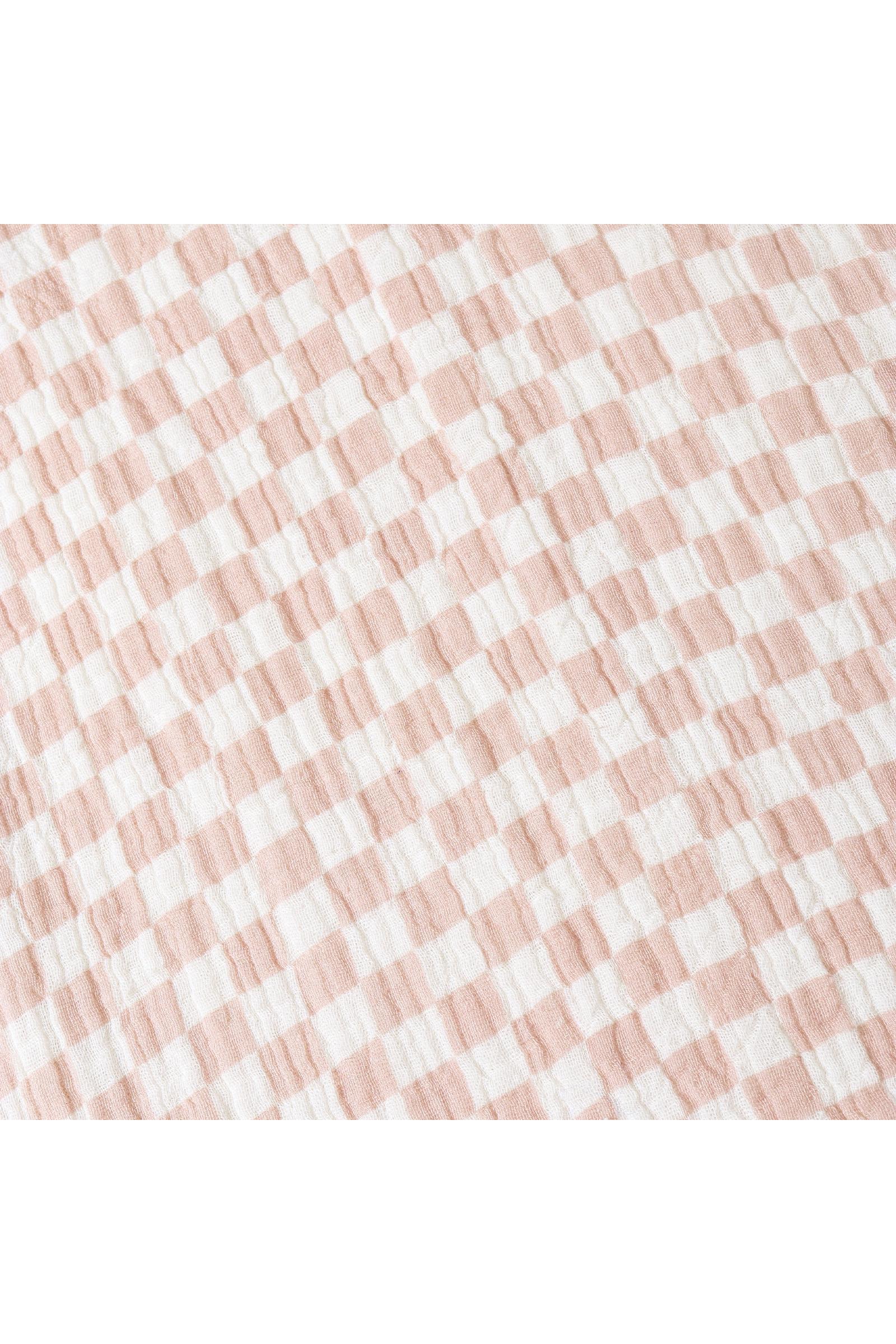 Organic Shirt & Shorts Set - Brick Checks