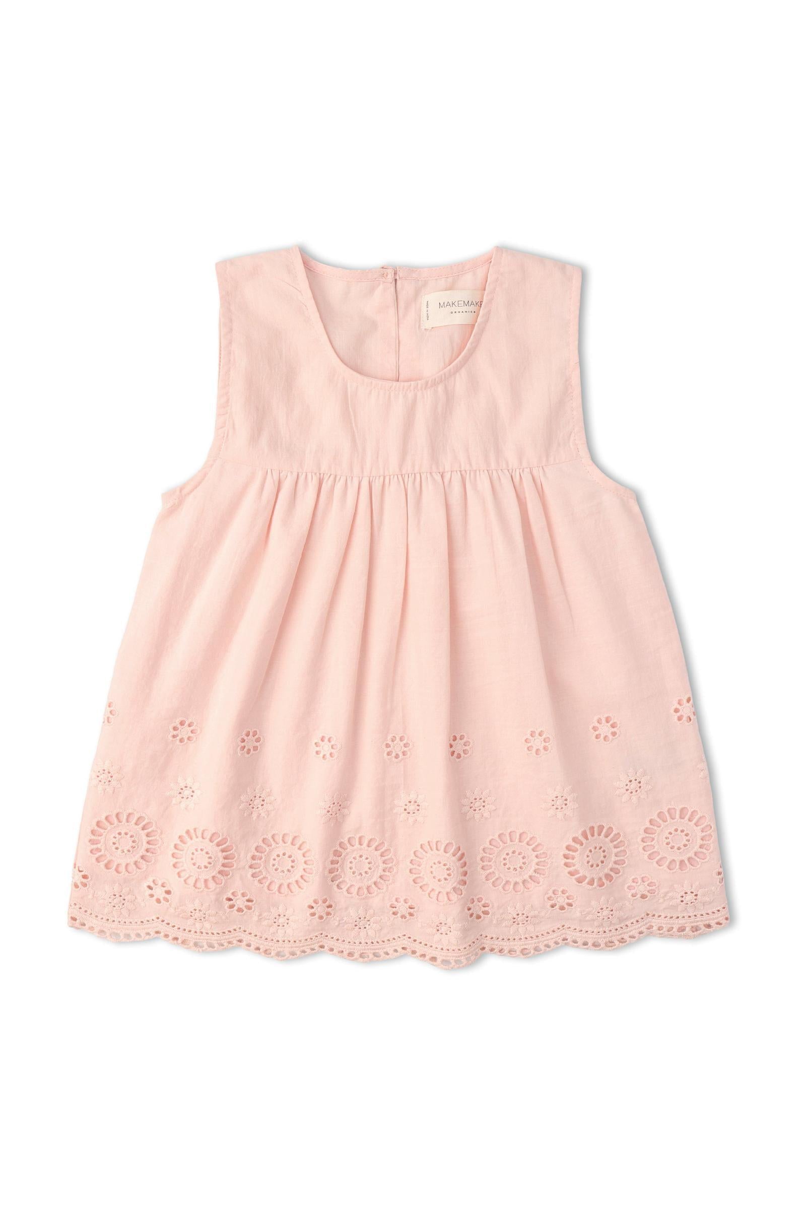 Organic Eyelet Top And Pant Set - Blush Eyelet
