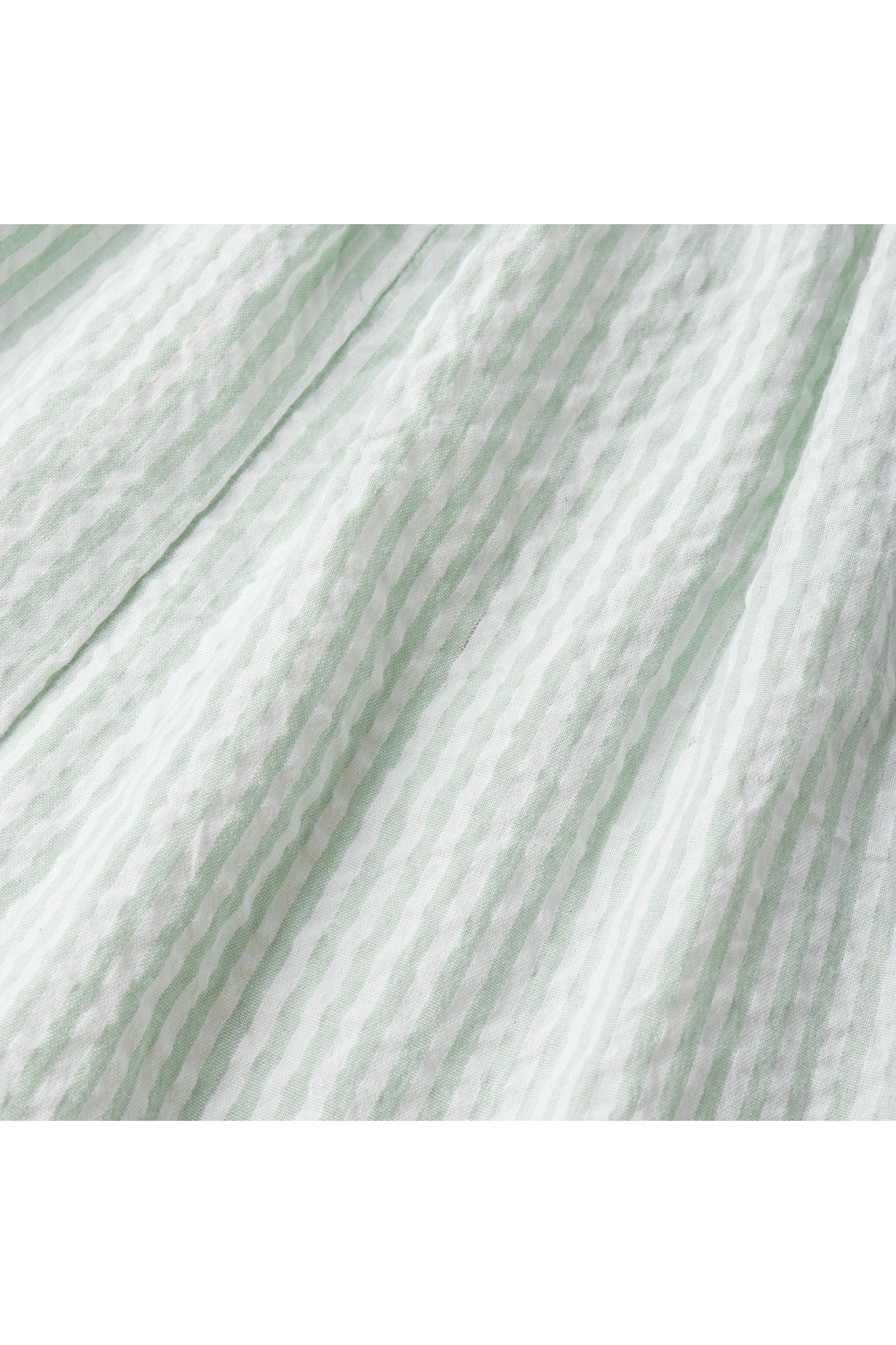 Organic Cross Back Dress - Basil Stripes