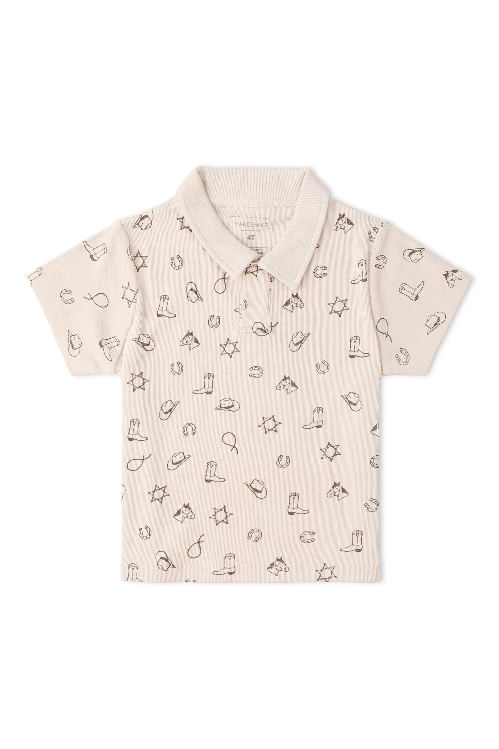 Organic Collar Tee & Shorts Set - Rodeo