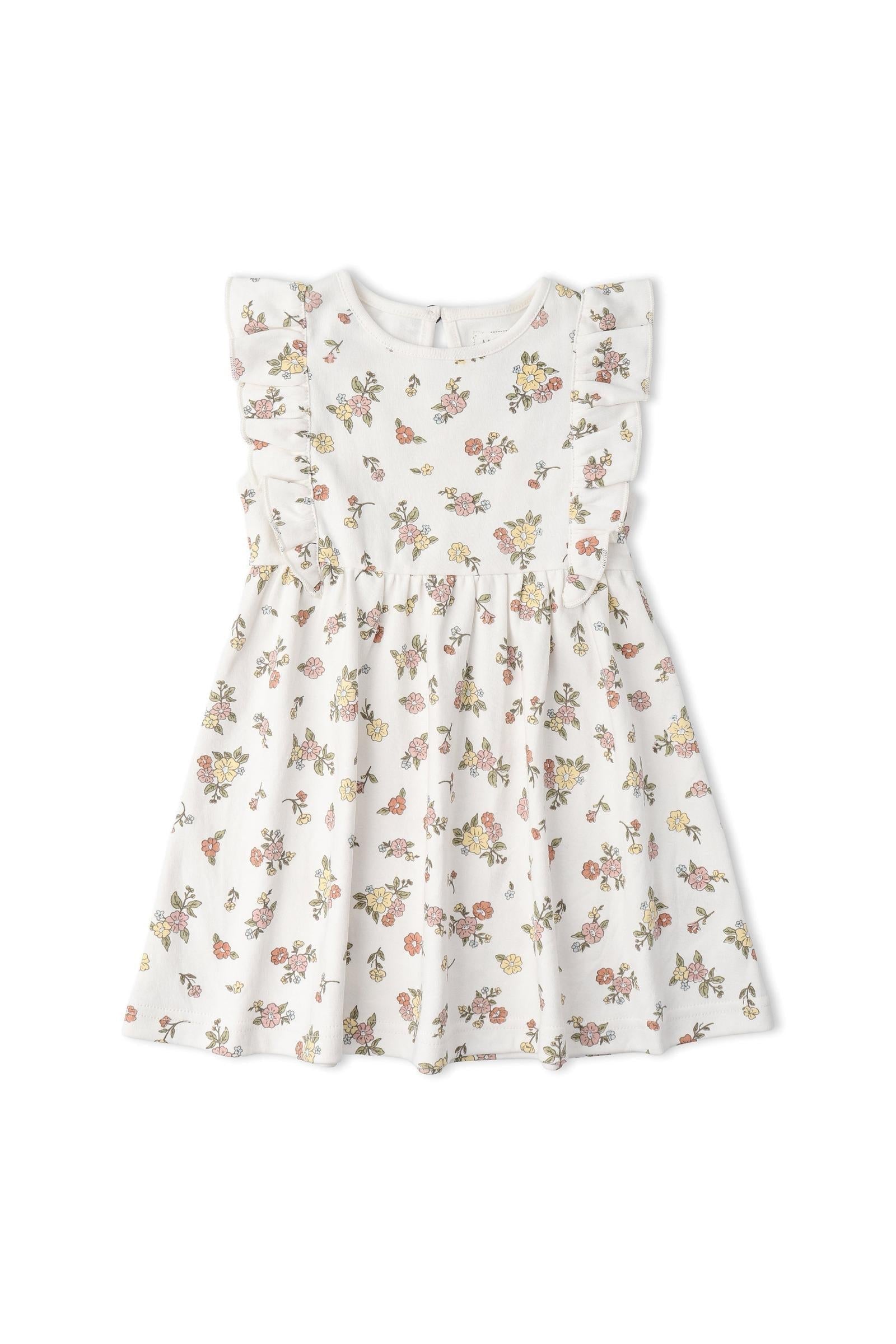 Organic Flutter Dress - Meadow