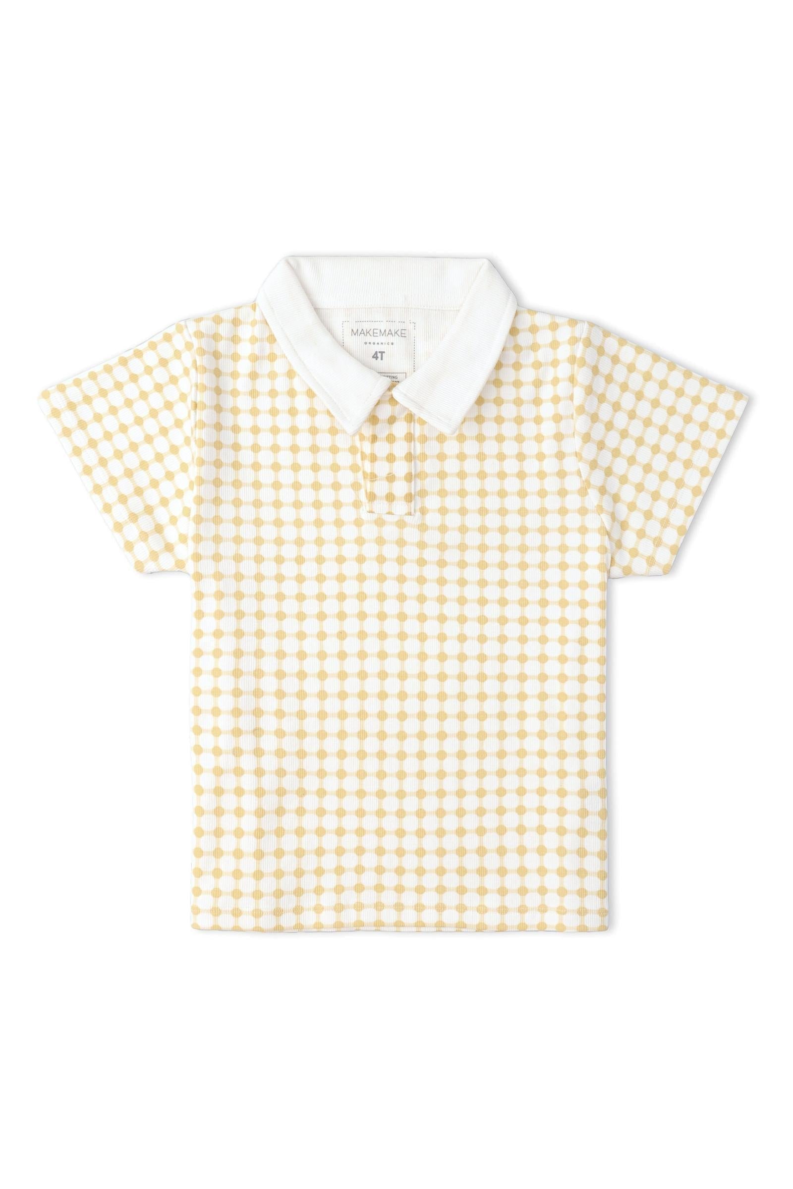 Organic Collar Tee & Shorts Set - Dotty Gingham