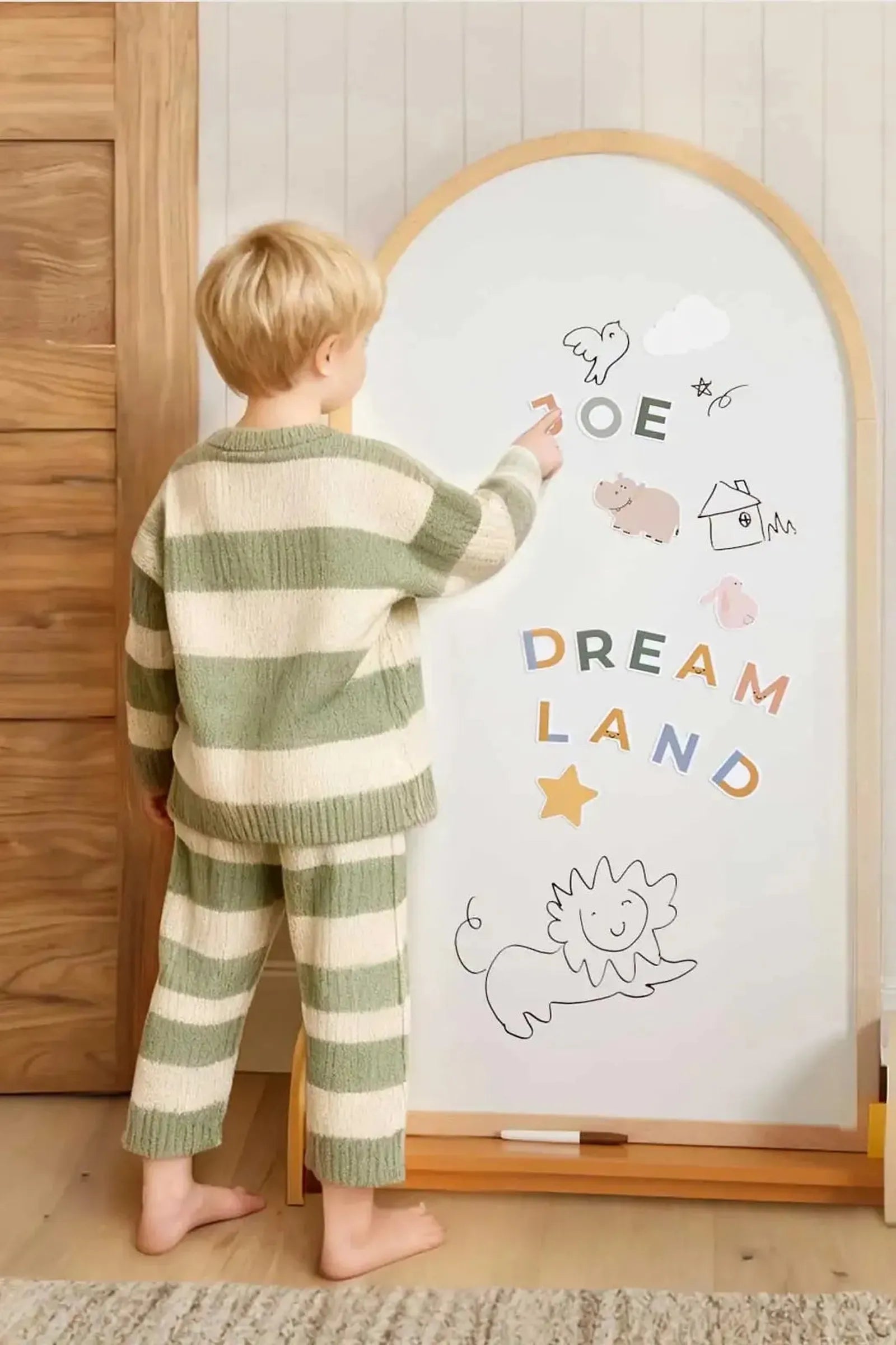 2-in-1 Double-Sided Arched Magnet Chalkboard