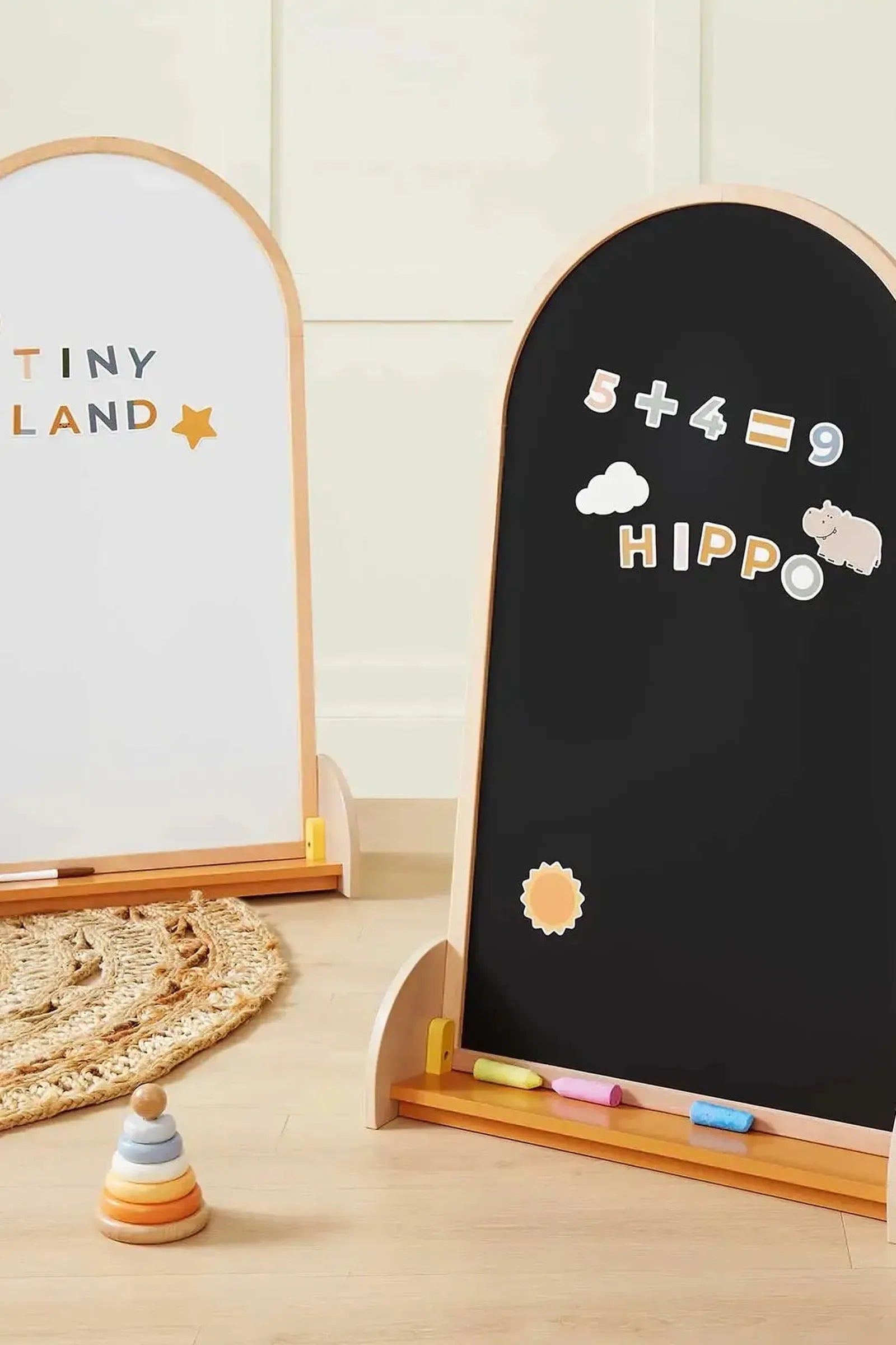 2-in-1 Double-Sided Arched Magnet Chalkboard