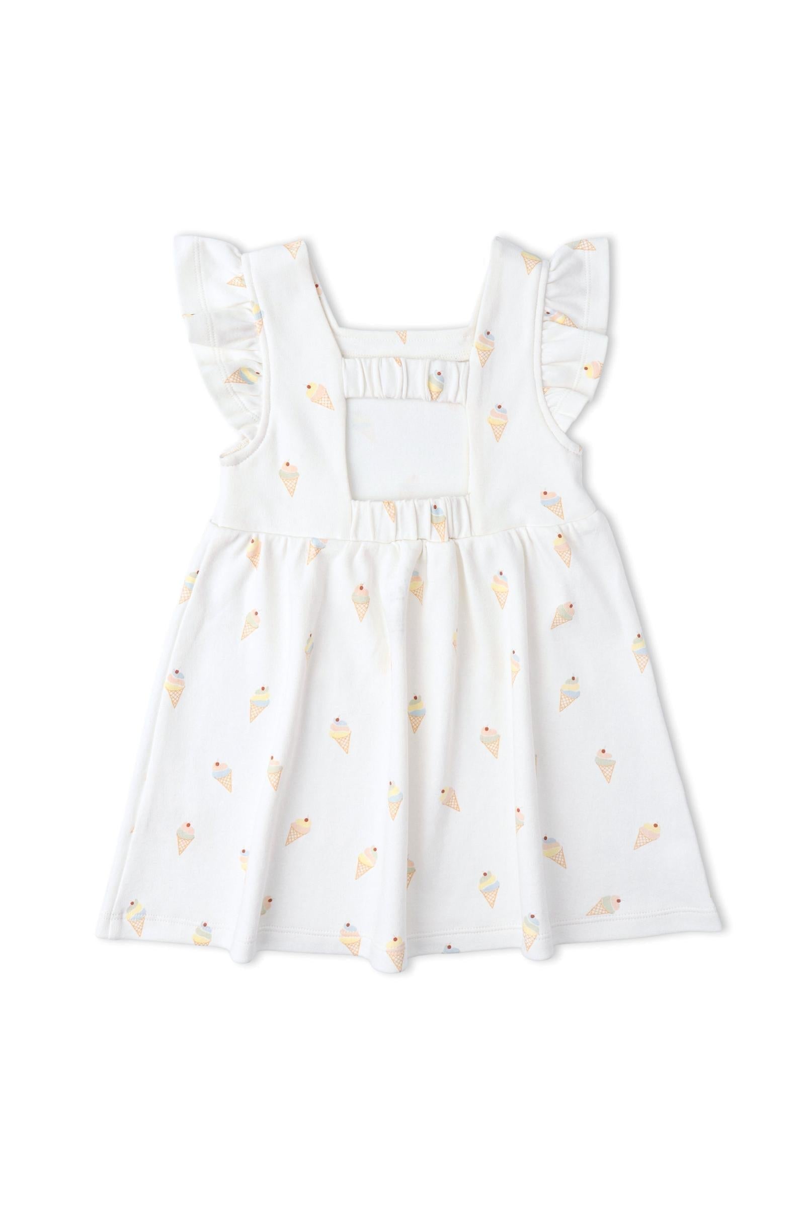 Organic Cutout Back Dress - Ice Cream
