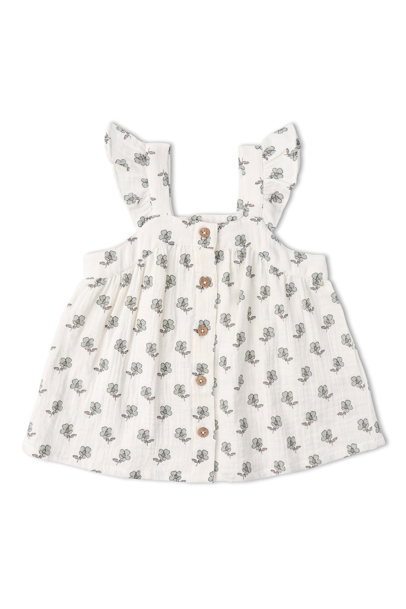 Organic Flutter Top & Shorts Set - Poppy