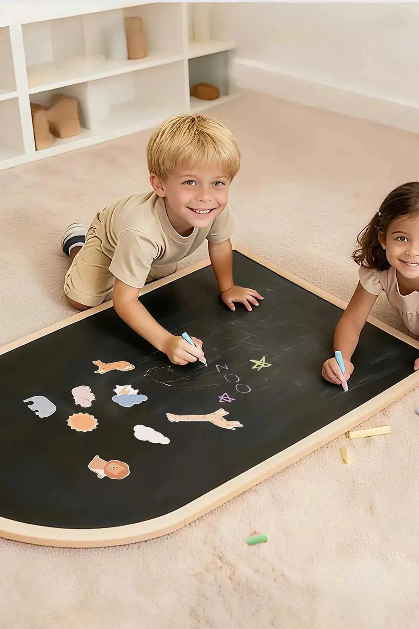 2-in-1 Double-Sided Arched Magnet Chalkboard