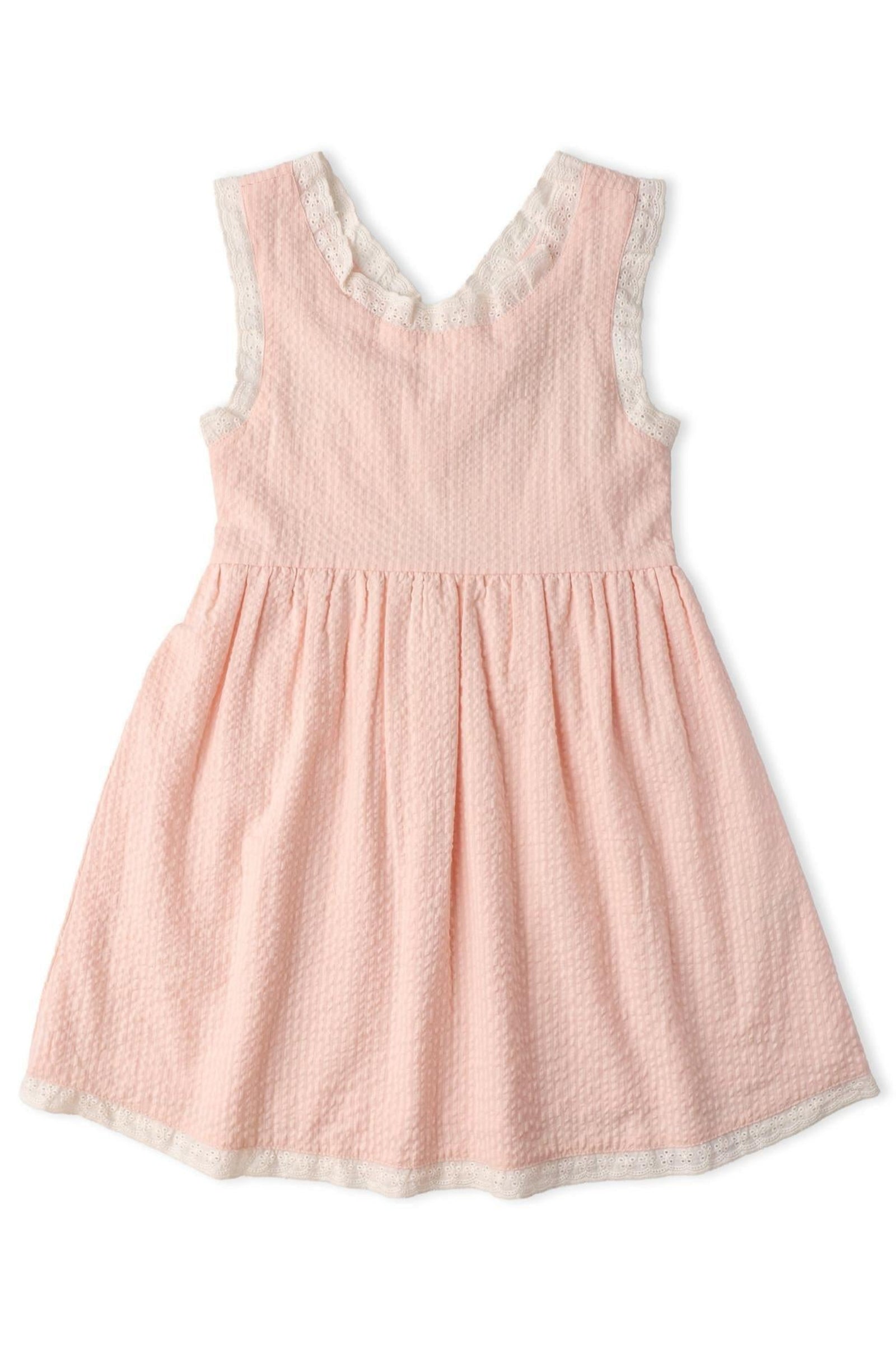 Organic Cross Back Dress - Blush