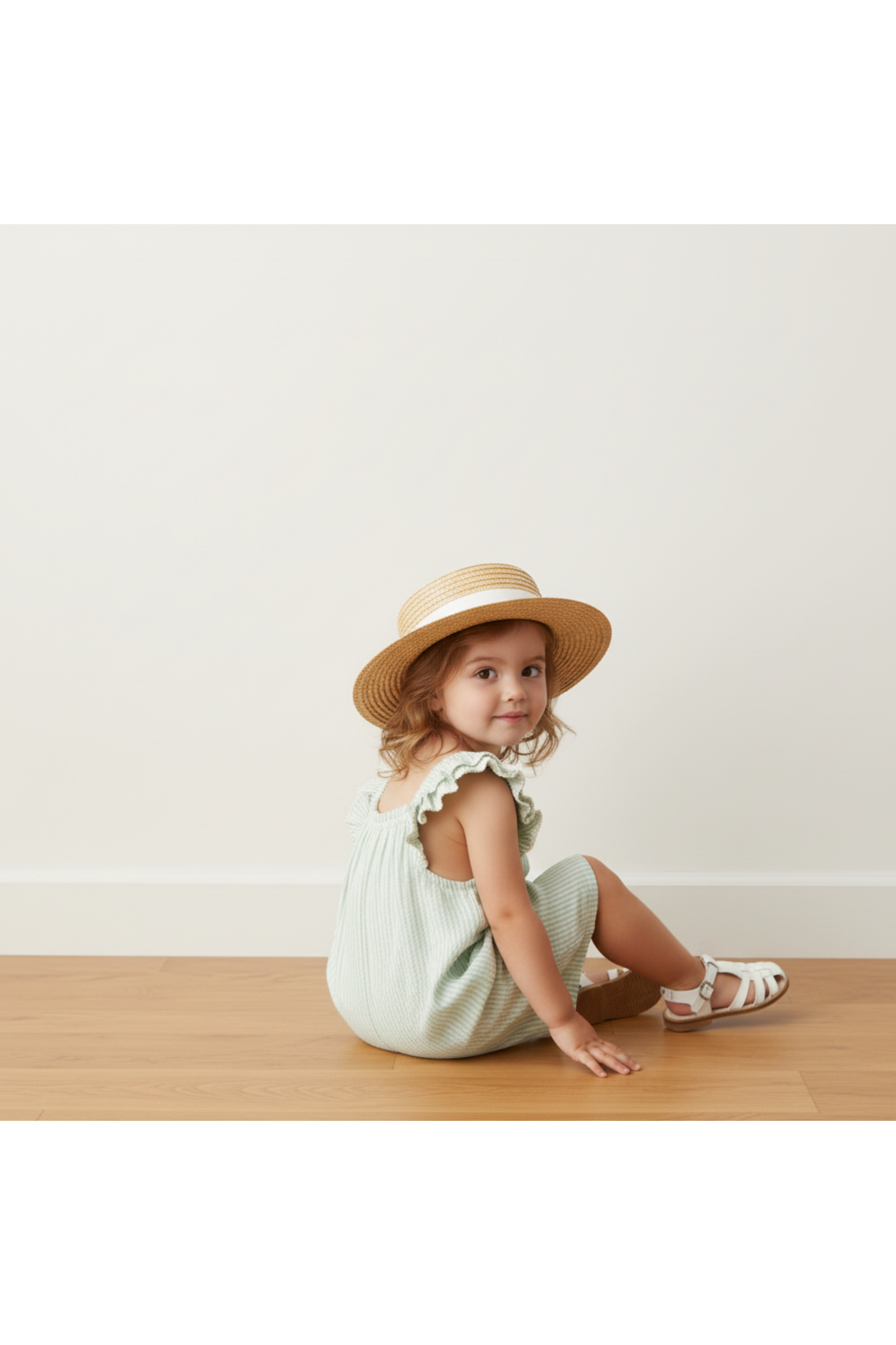 Organic Flutter Jumpsuit - Basil Stripes