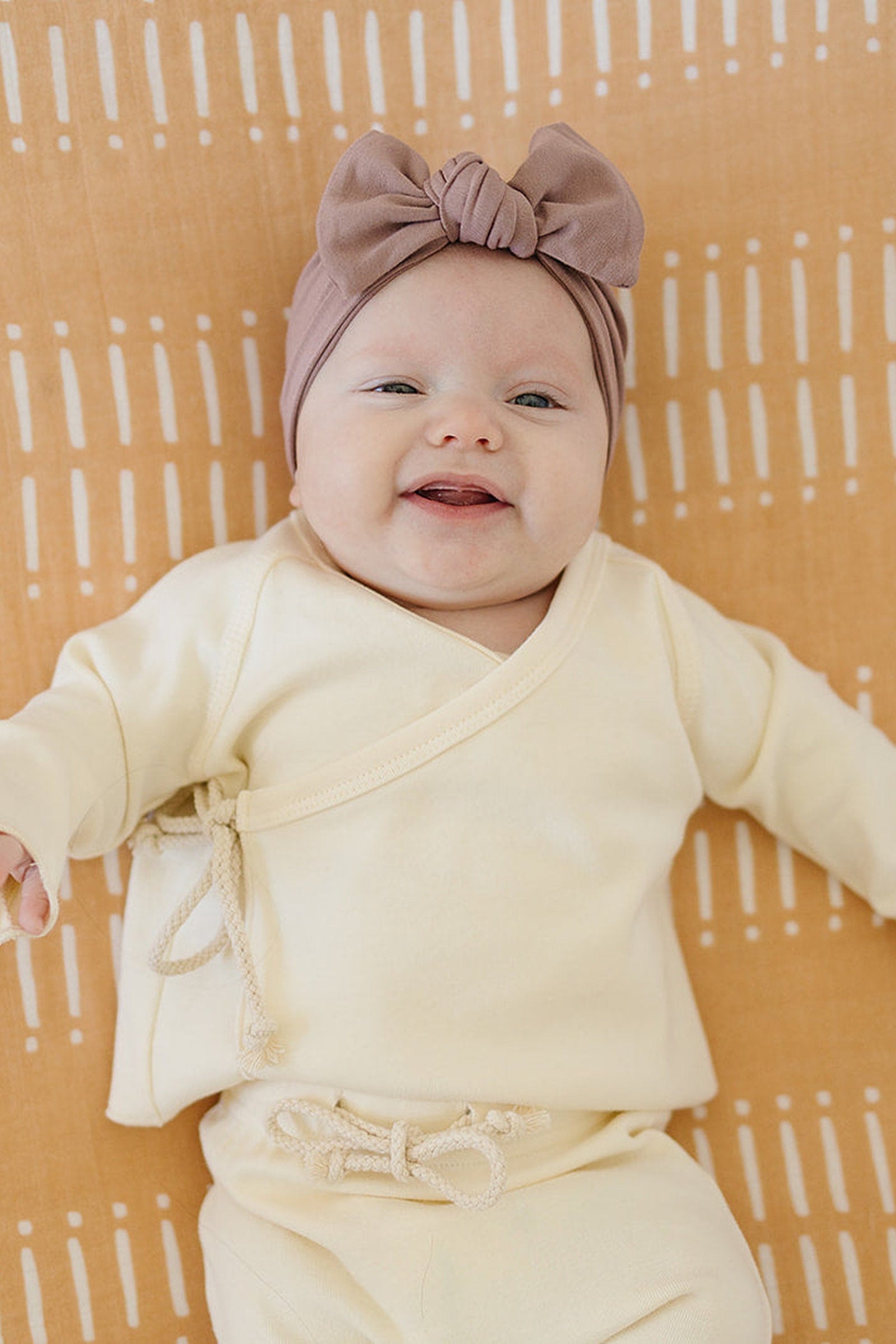 Baby Girl Dusty Rose Head Wrap, Bamboo, Baby