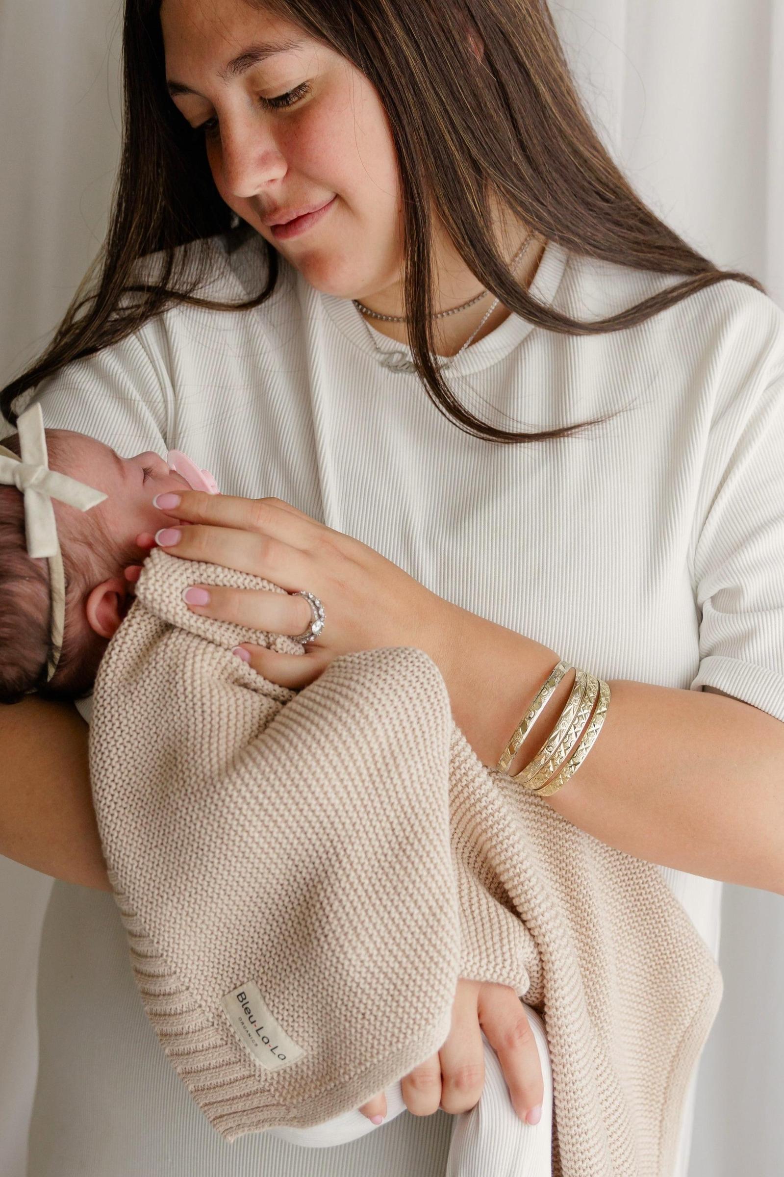 Heritage Knit - 100% Organic Cotton Luxury Knit Baby Swaddle Blanket