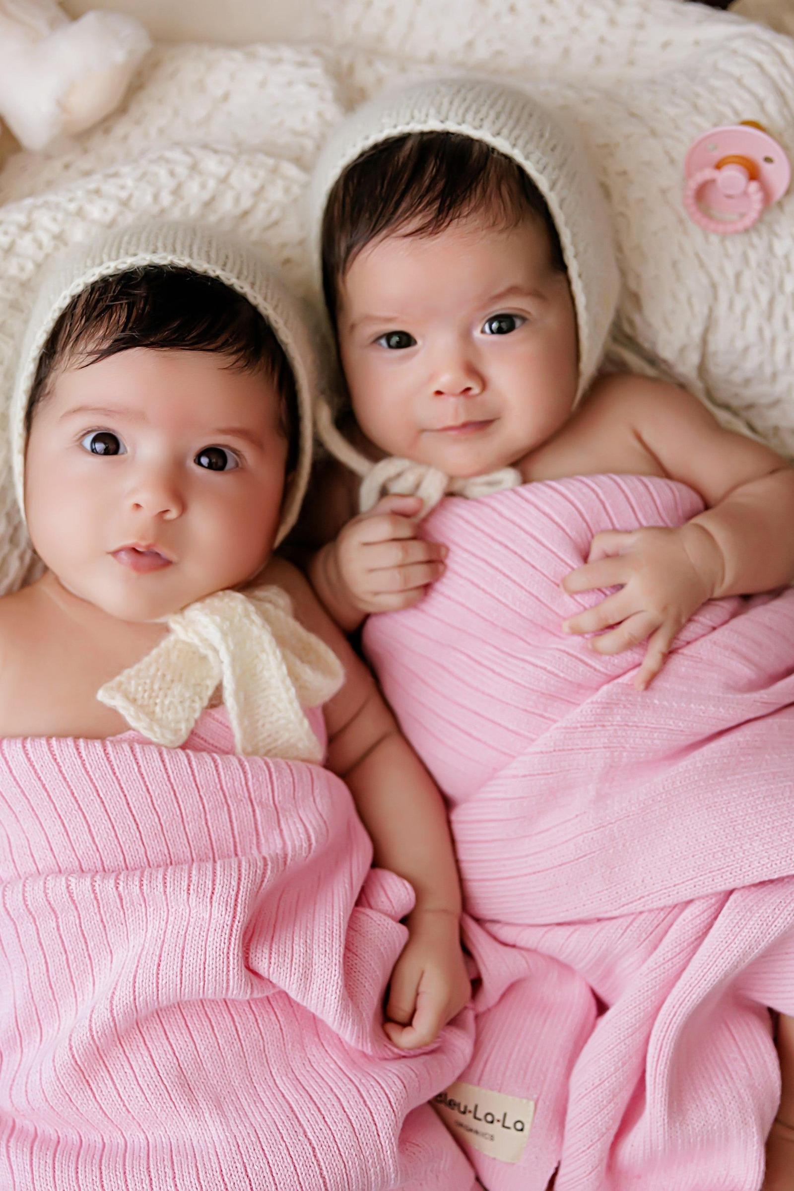 Organic Ribbed Knit Cotton Swaddle Blanket, 100% Organic Cotton