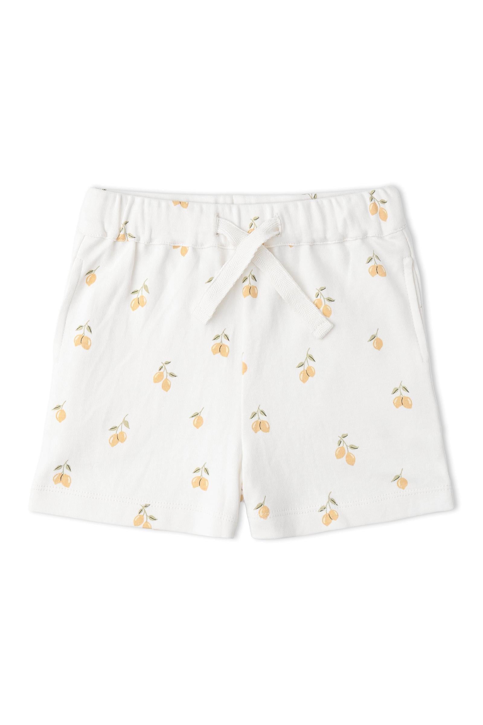 Organic Tee & Shorts Set For Boys - Lemons
