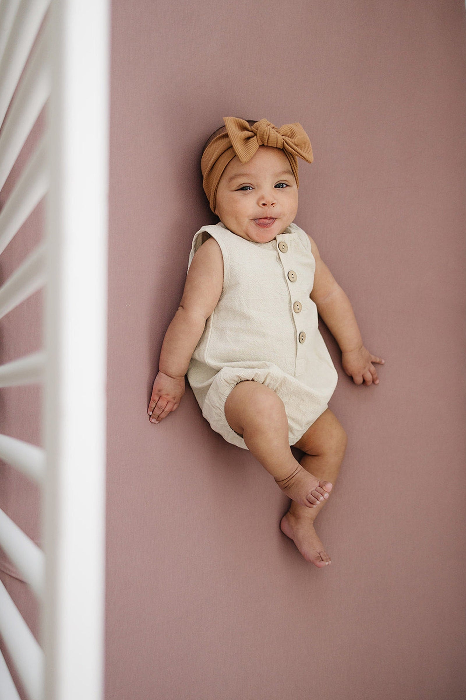 Dusty Rose Stretch Crib Sheet, Bamboo, Baby Essentials