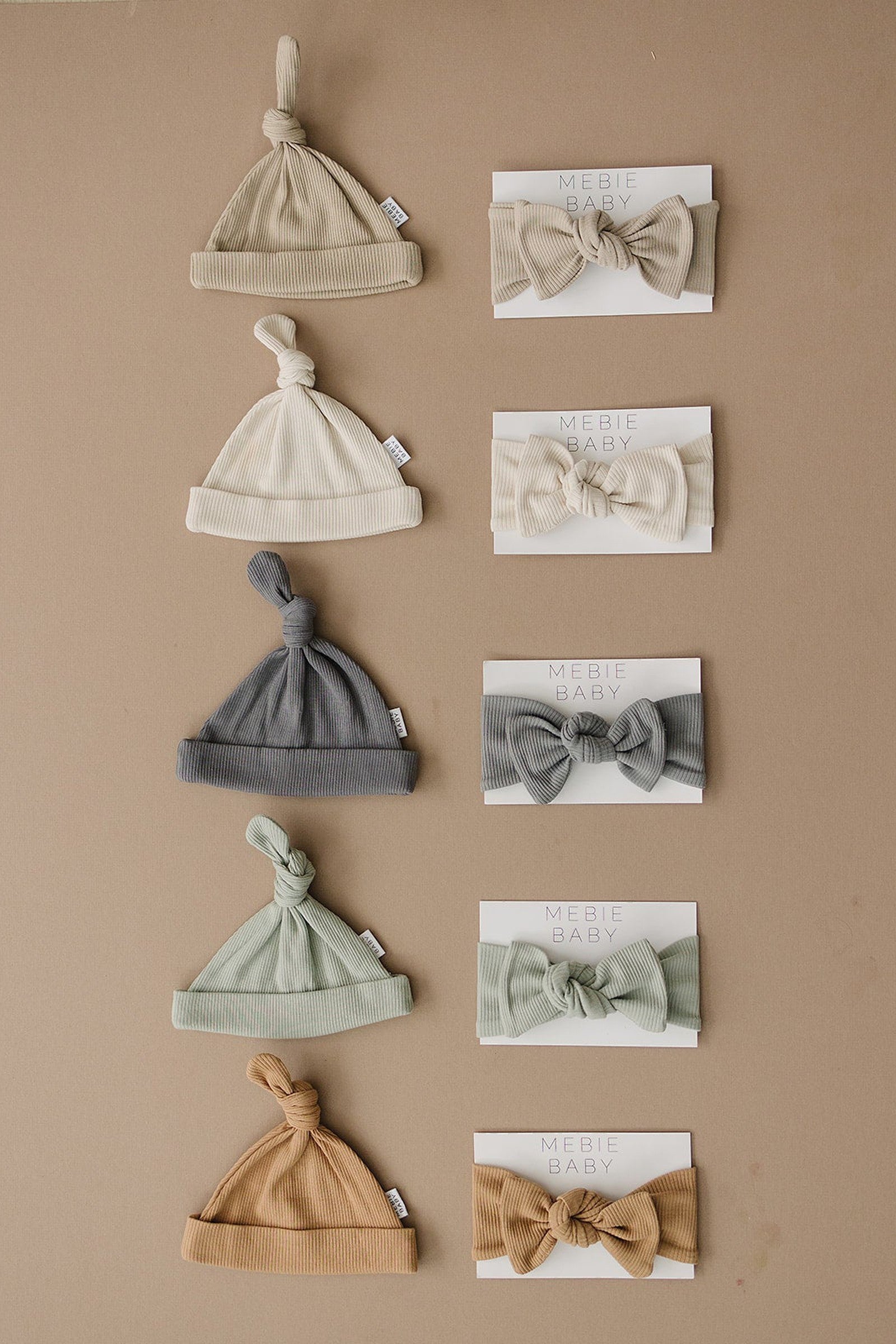 Vanilla Ribbed Newborn Knot Hat  | Organic Cotton | Baby Essentials