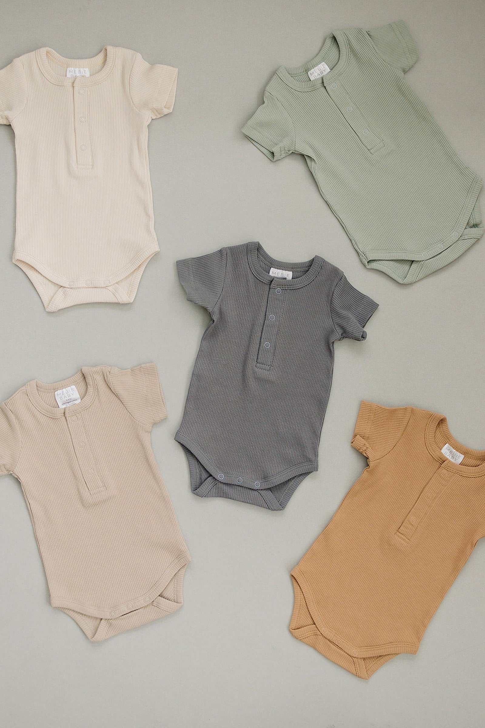 Vanilla Ribbed Snap Bodysuit, Organic Cotton, Baby Essentials