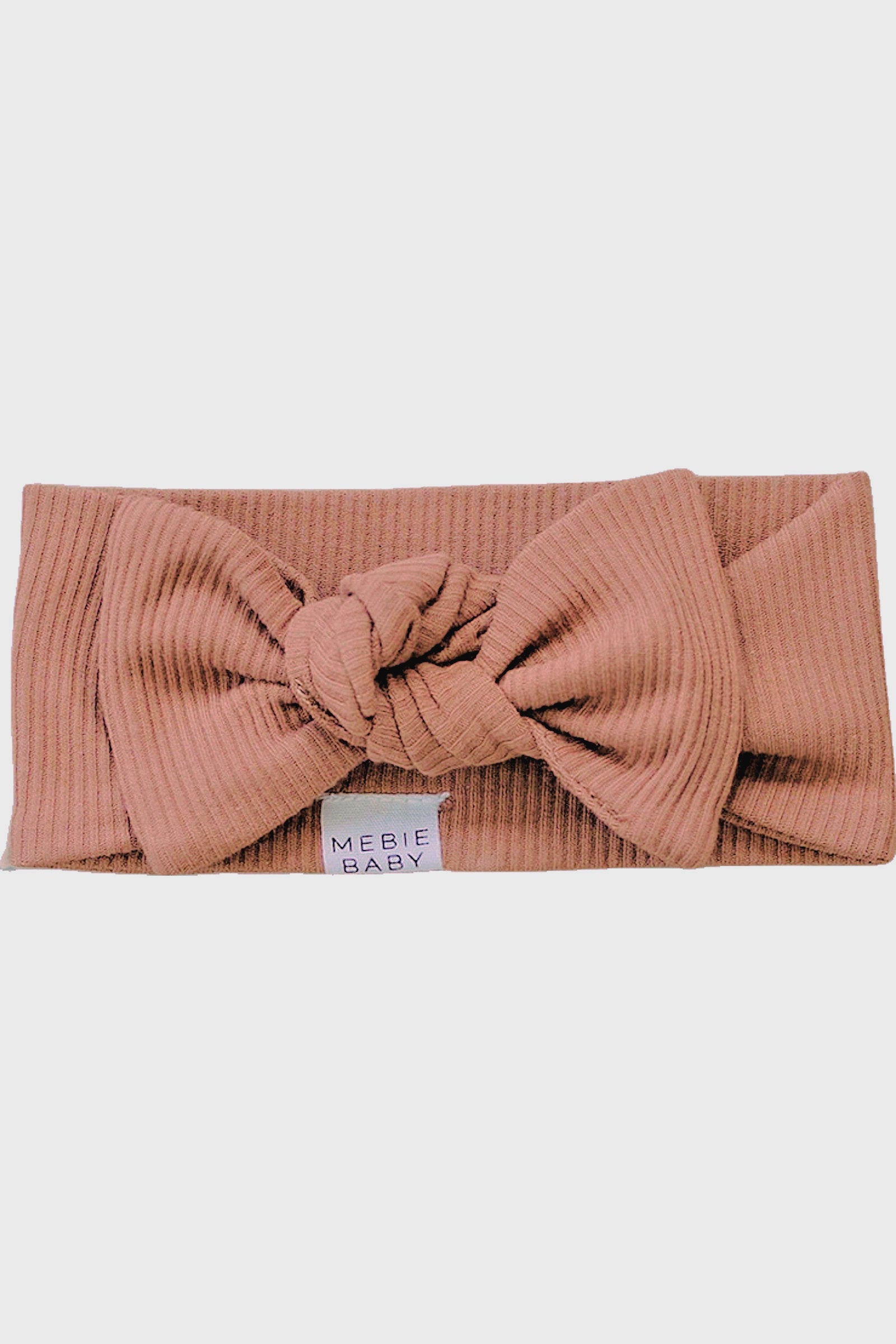 Dusty Rose Ribbed Head Wrap, Organic Cotton, Gender Neutral, Baby