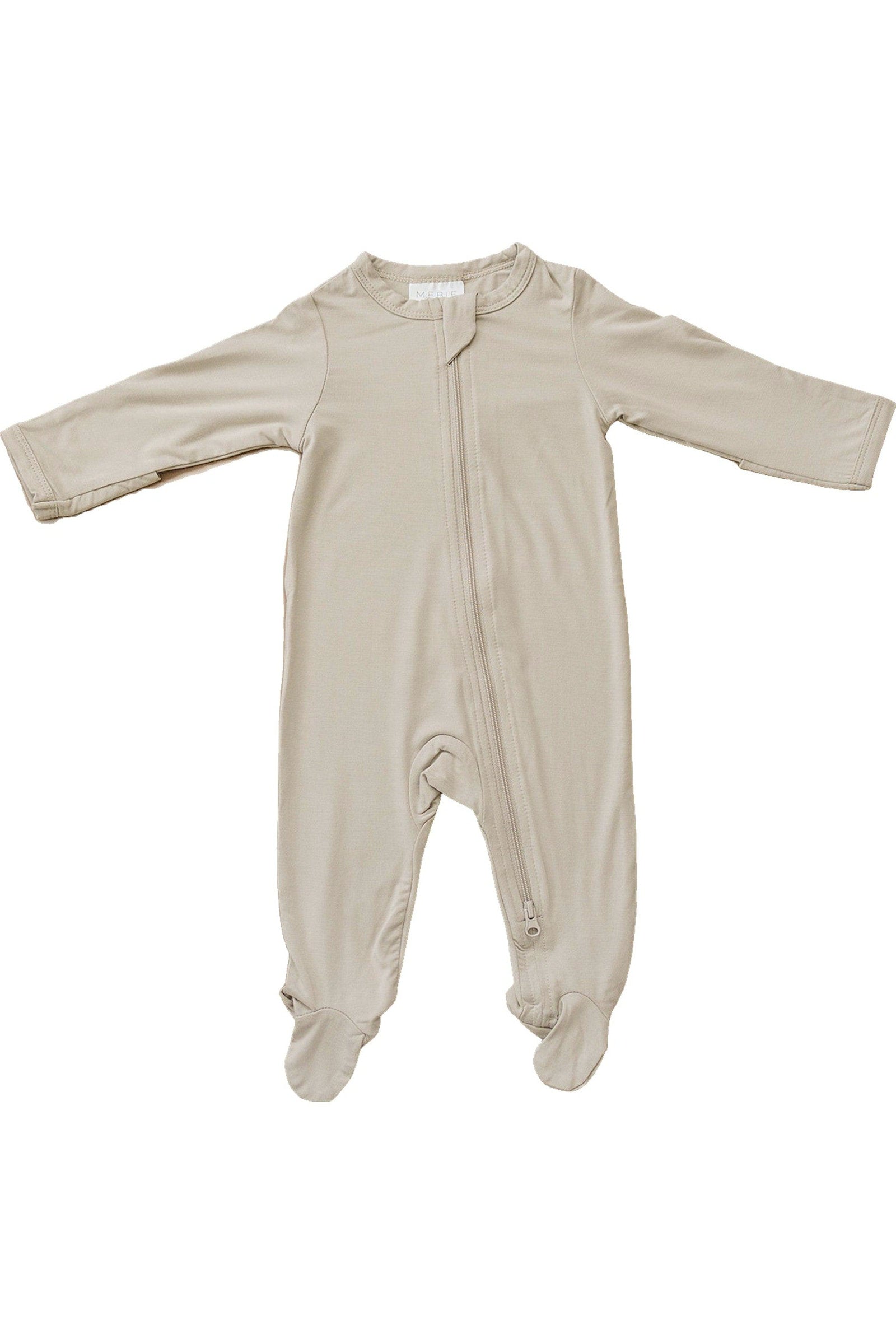 Oatmeal Footed Zipper Pajama, Bamboo, Baby Essentials, Gender Neutral