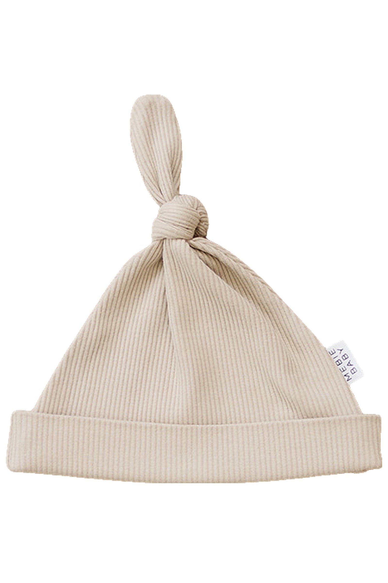 Oatmeal Ribbed Newborn Knot Hat  | Organic Cotton | Baby Essentials