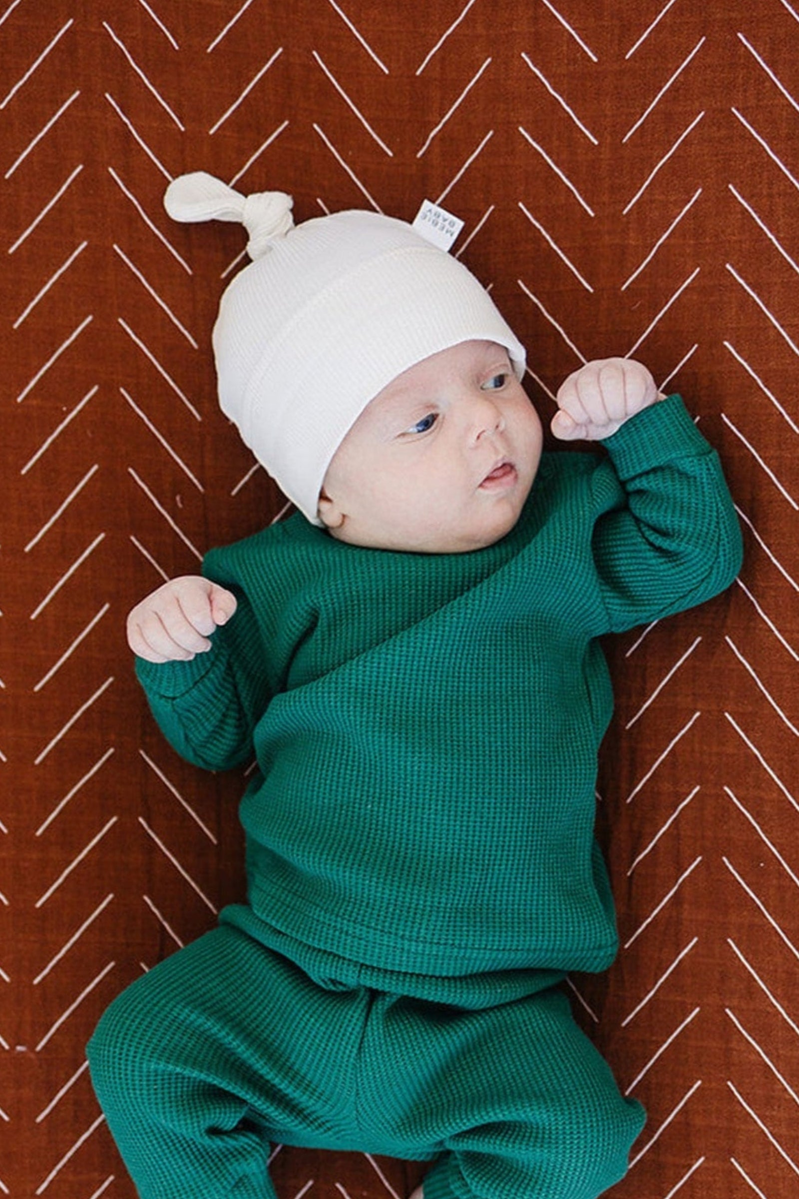Vanilla Ribbed Newborn Knot Hat  | Organic Cotton | Baby Essentials