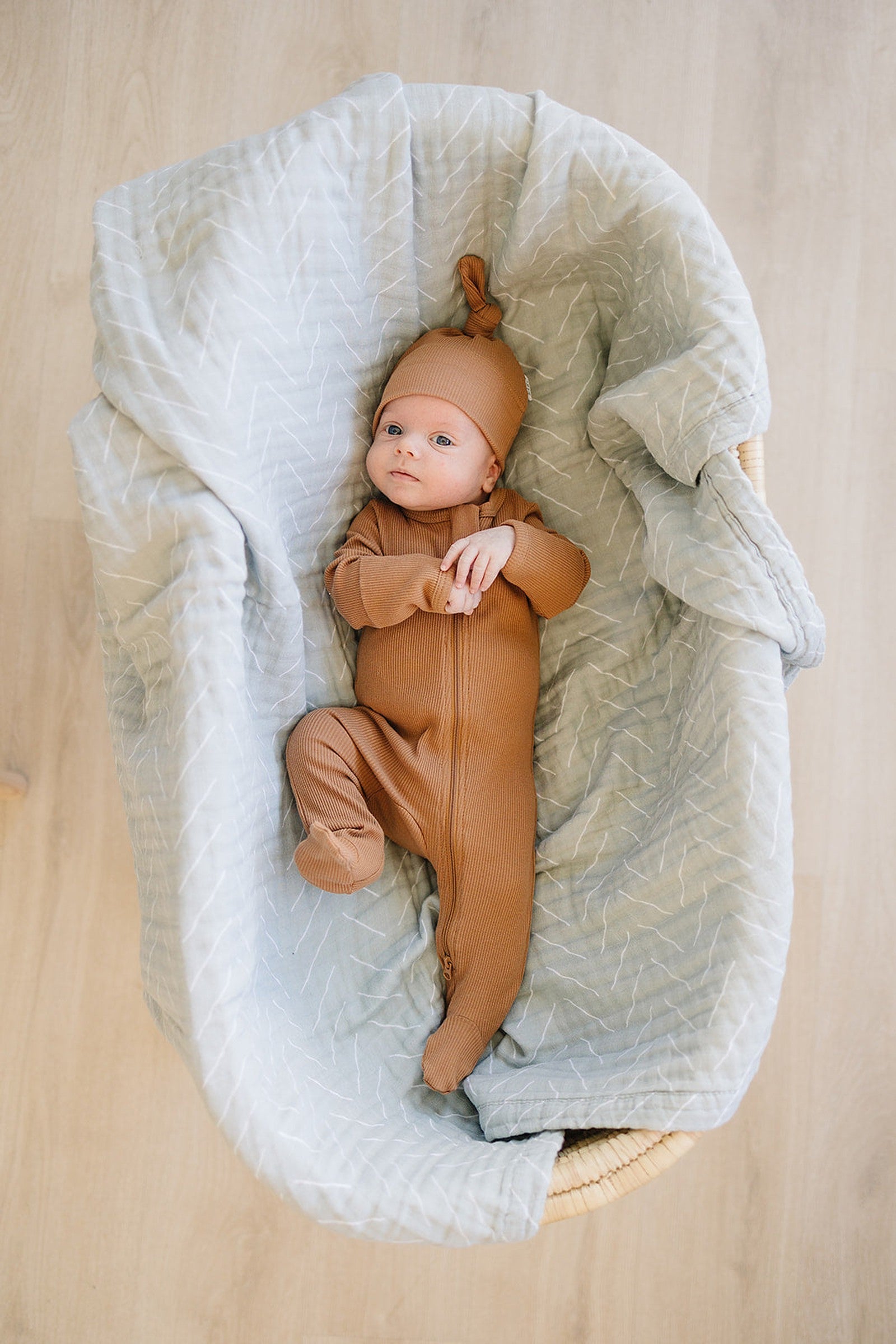 Desert Sage Lightweight Muslin Crib Quilt, 100% Cotton, Baby Essentials