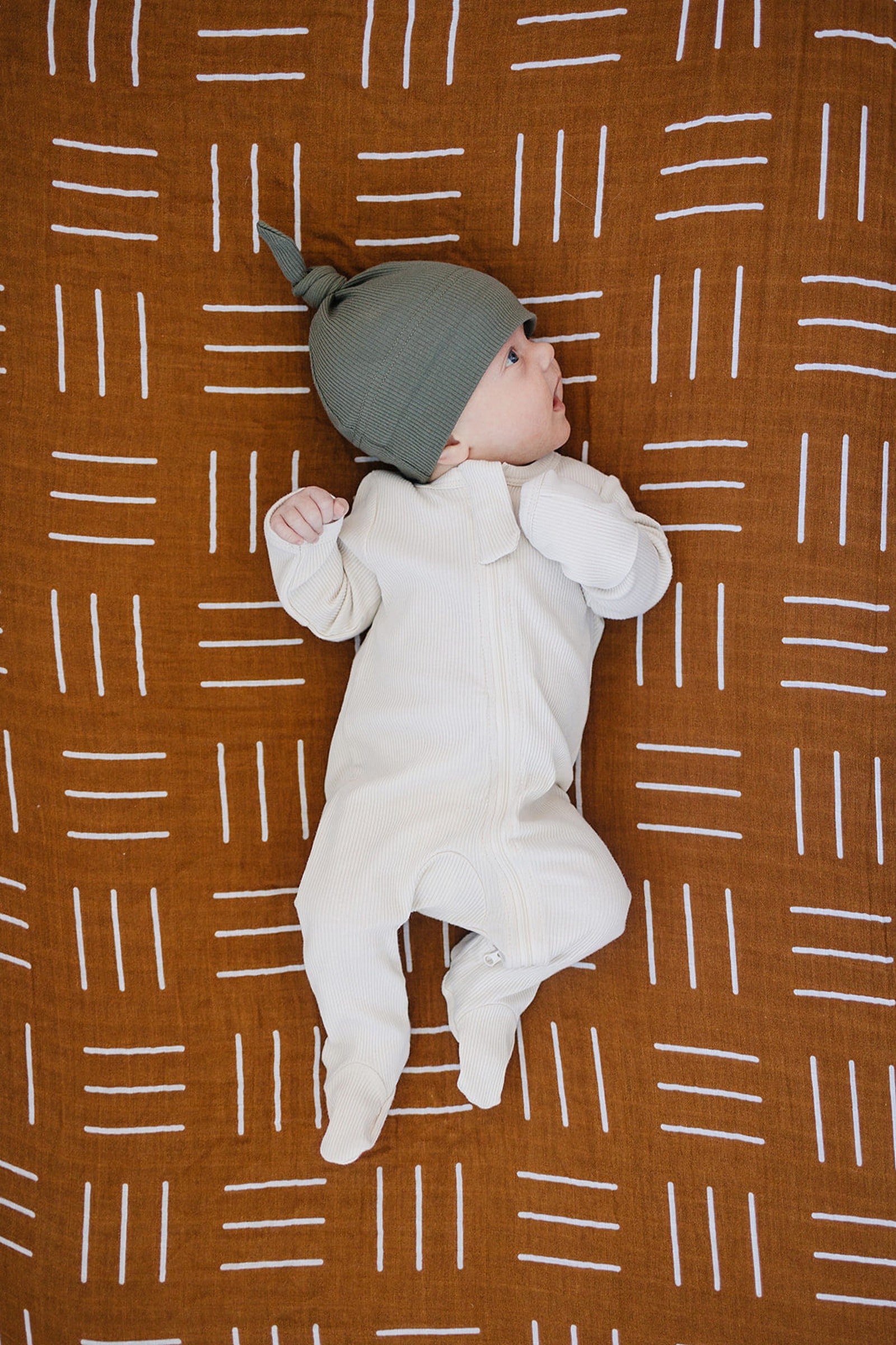 Mustard Mudcloth Muslin Crib Sheet, 100% Cotton, Baby Essentials