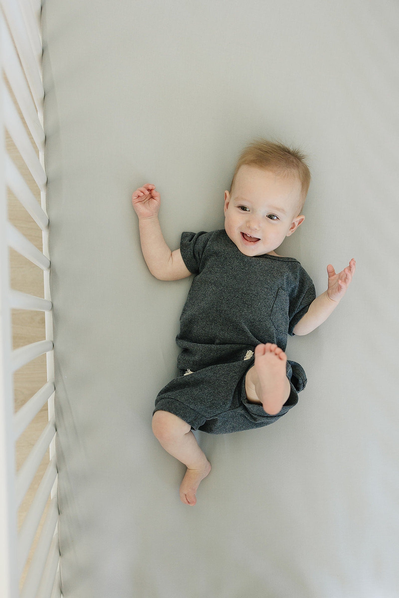 Stone Stretch Crib Sheet, Bamboo, Baby Essentials