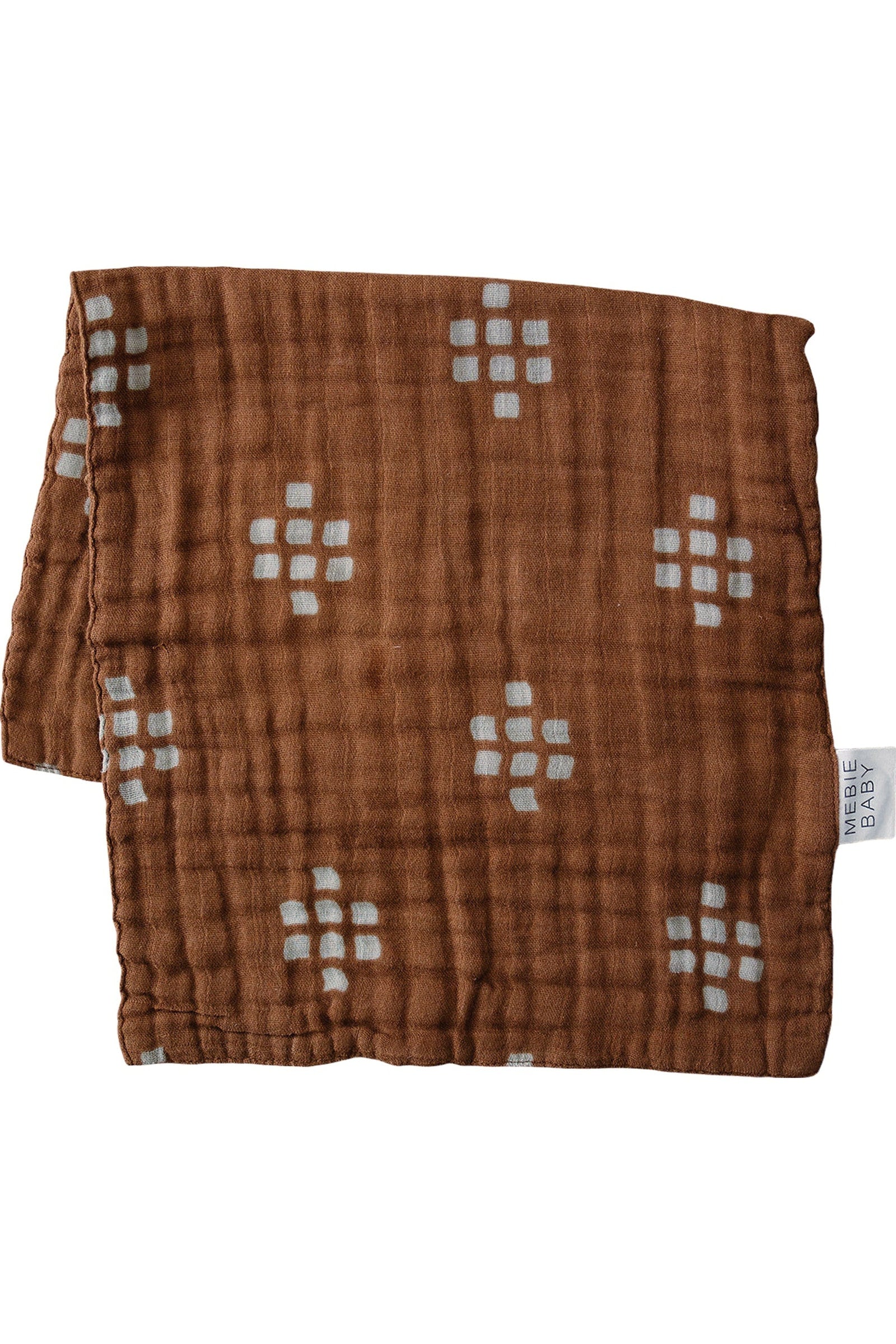 Chestnut Textile Muslin Burp Cloth, 100% Cotton, Baby Essentials